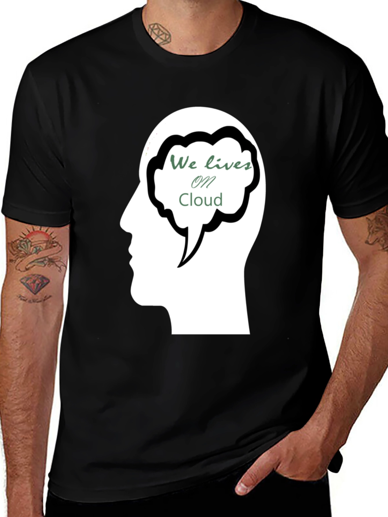 Cloud Mind Black T-Shirt