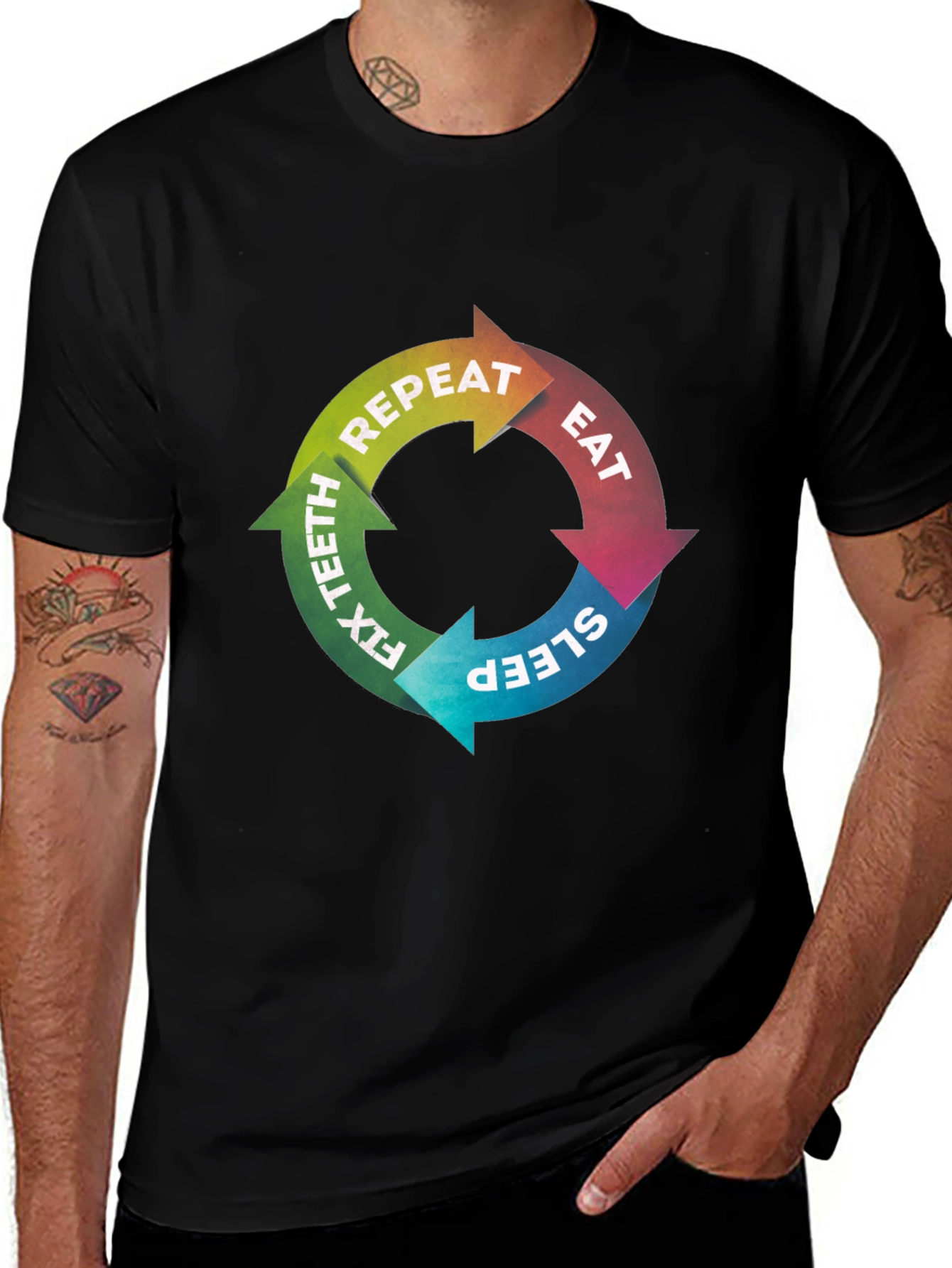 Variant 14 of Eat Sleep Fix Teeth Repeat T-Shirt