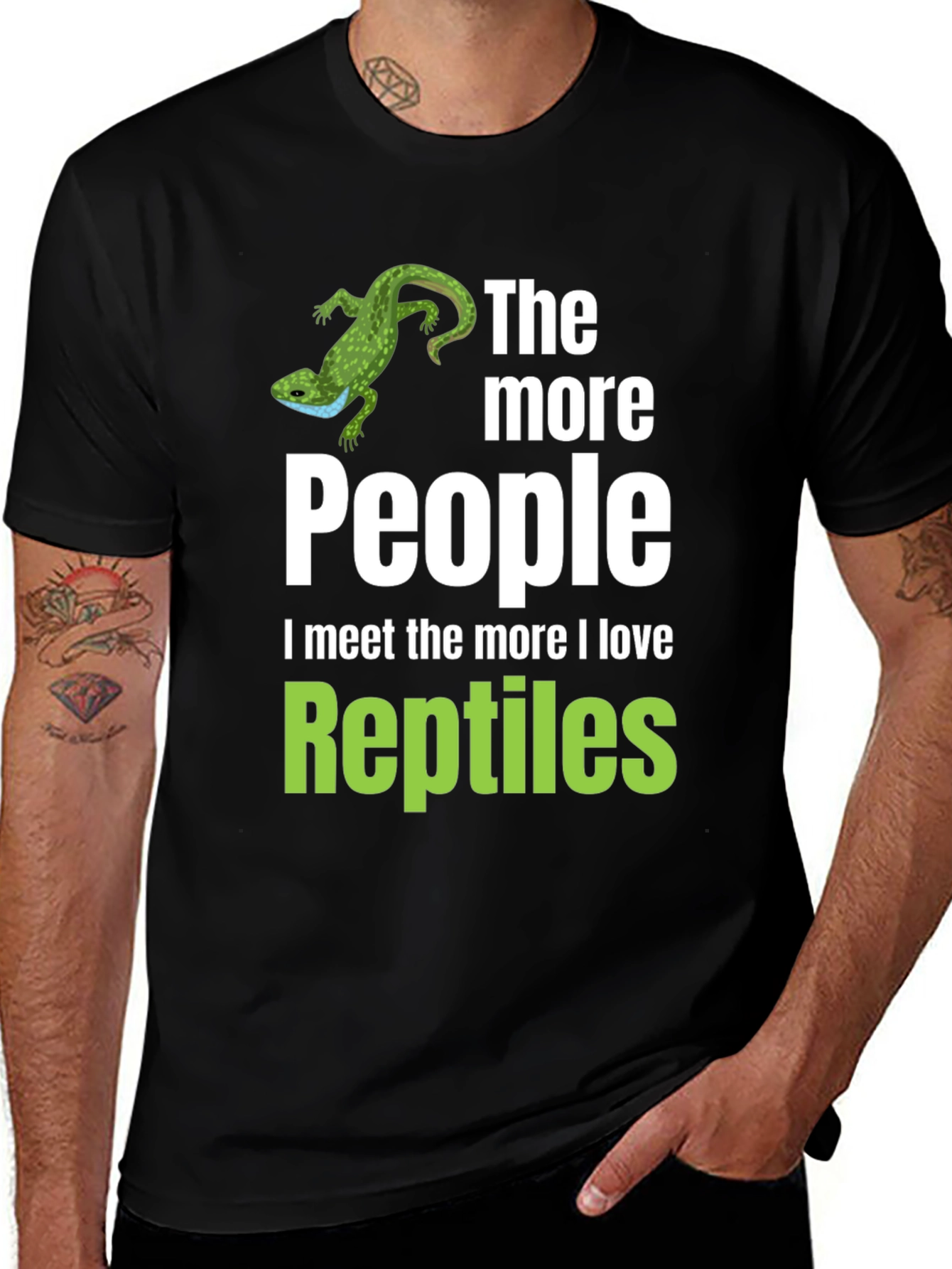 Variant 11 of Reptile Lover T-Shirt: Funny Lizard Graphic Tee