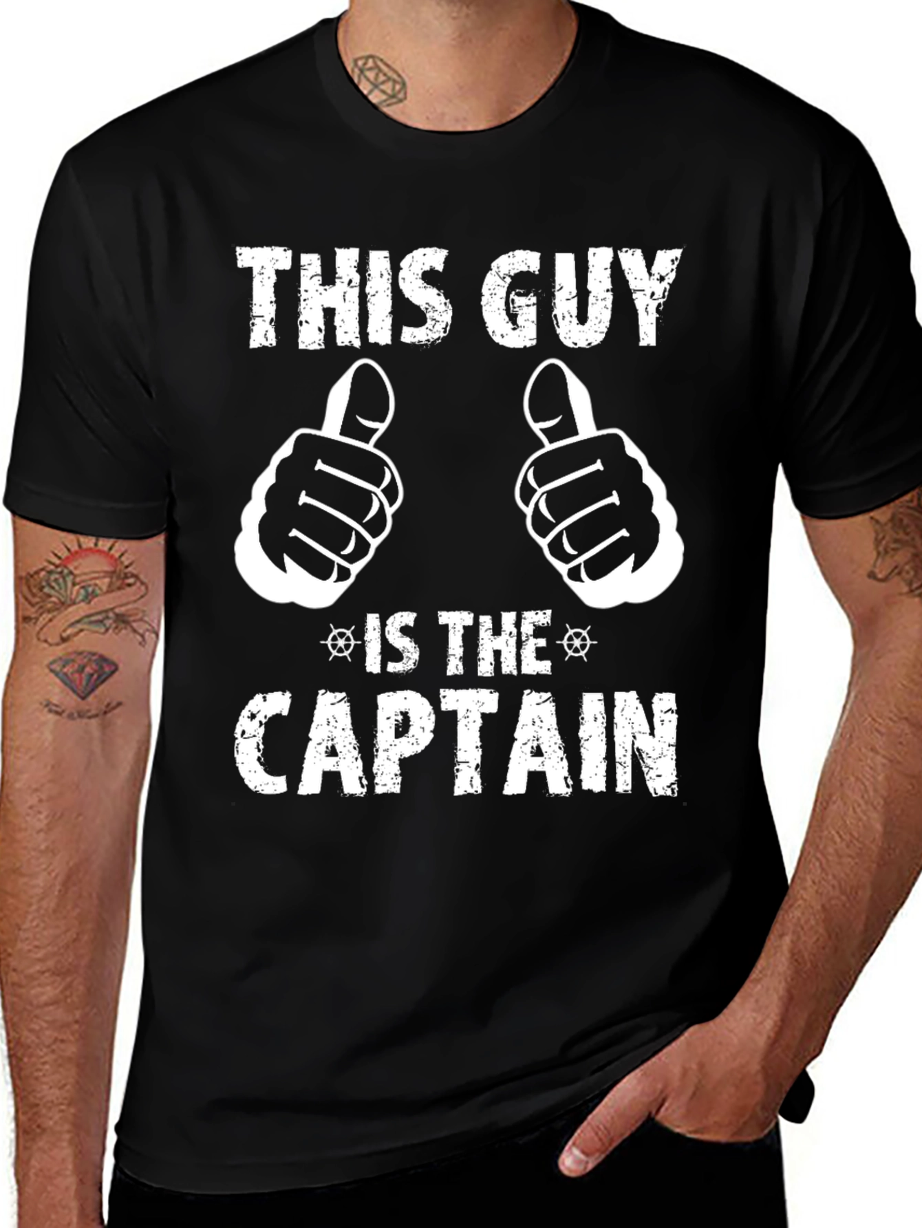 Variant 20 of This Guy is the Captain T-Shirt - Black