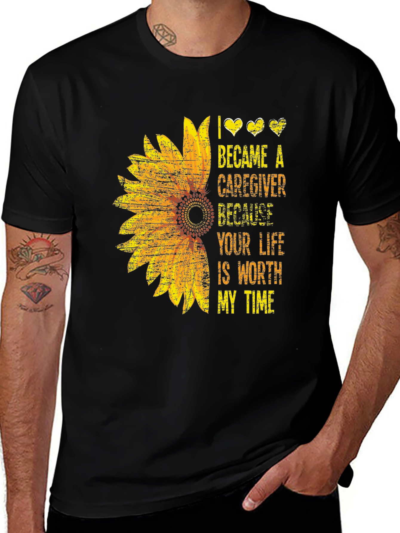 Variant 25 of Sunflower Caregiver Graphic Tee