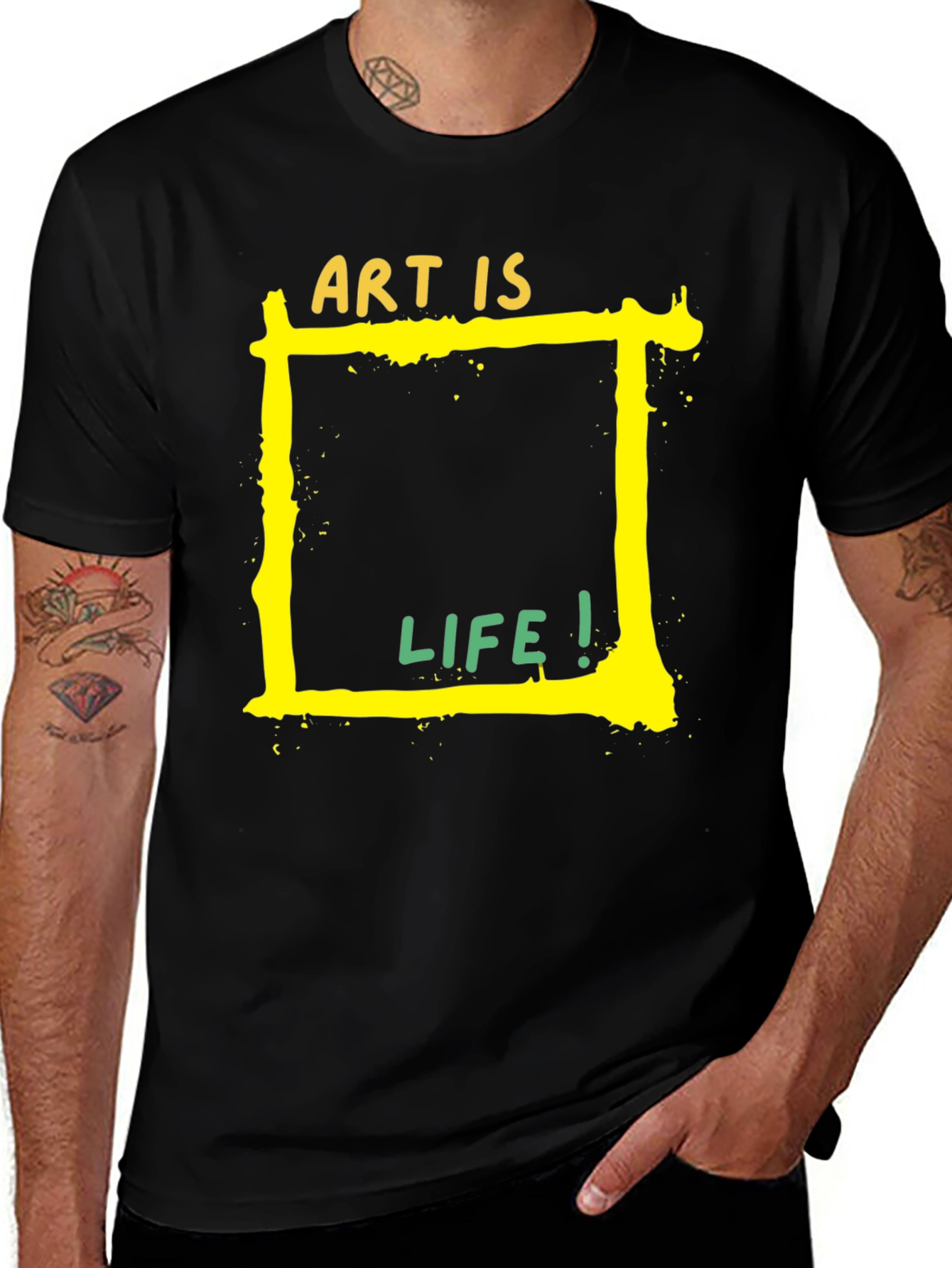 Variant 7 of Art is Life Graphic Tee - Black Unisex T-Shirt