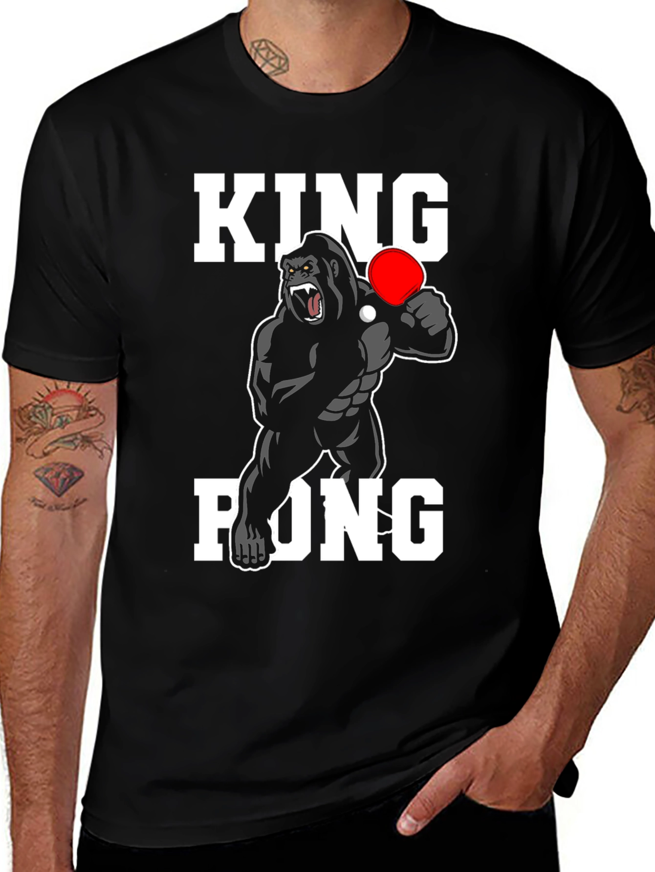 Variant 25 of King Pong Gorilla Graphic T-Shirt