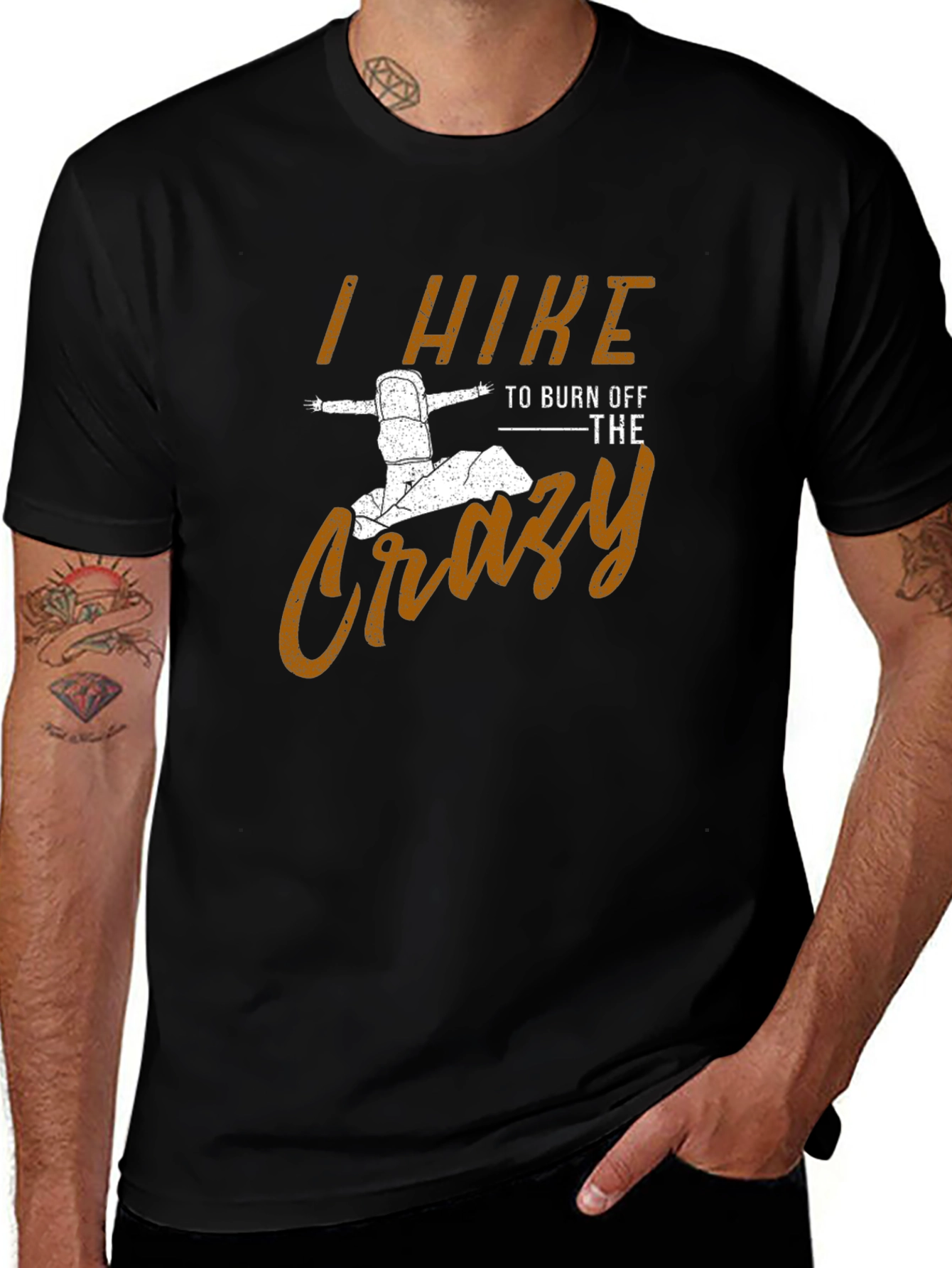 Variant 10 of I Hike to Burn Off The Crazy Men's T-Shirt
