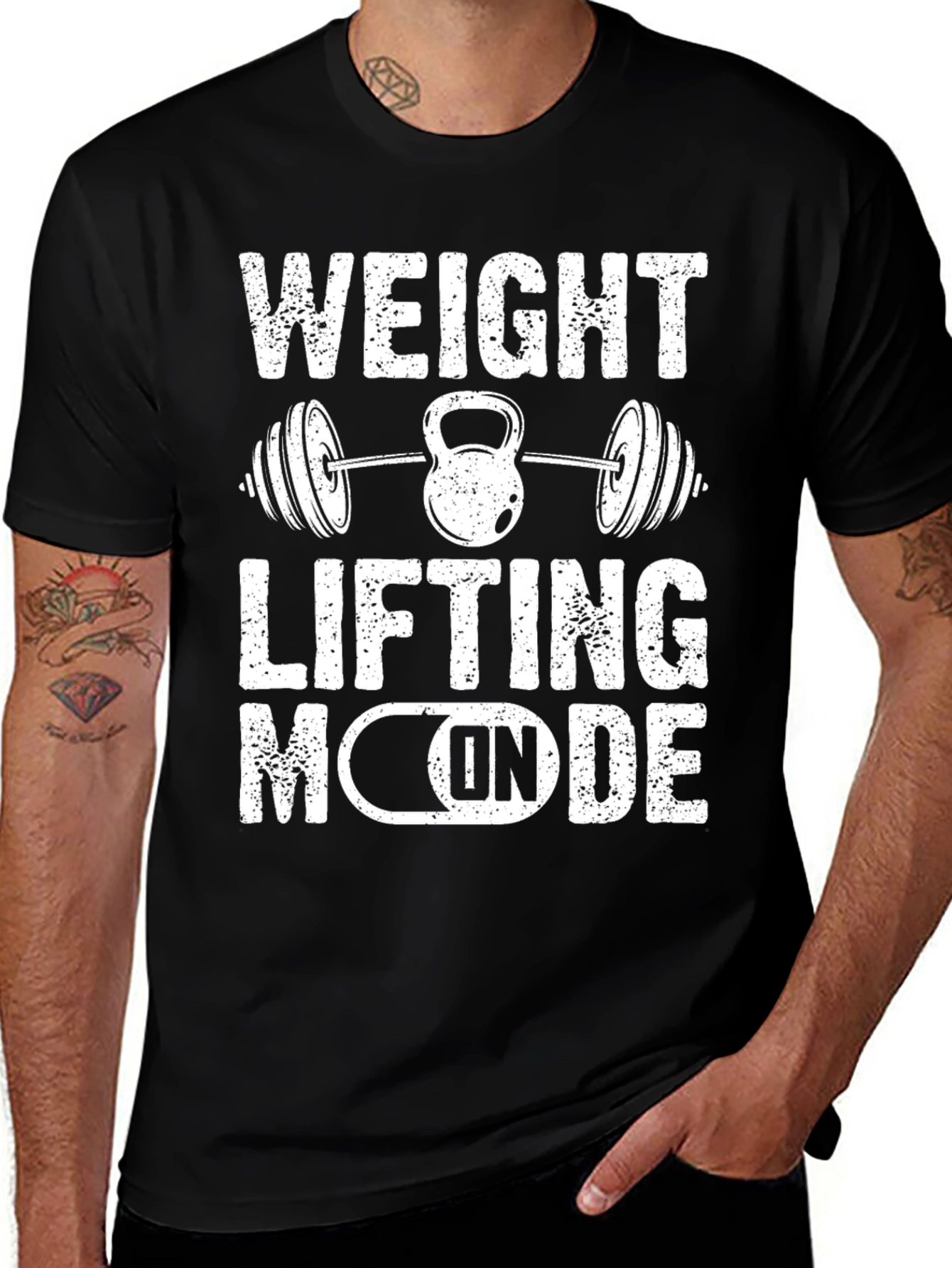 Variant 18 of Weight Lifting Mode On T-Shirt