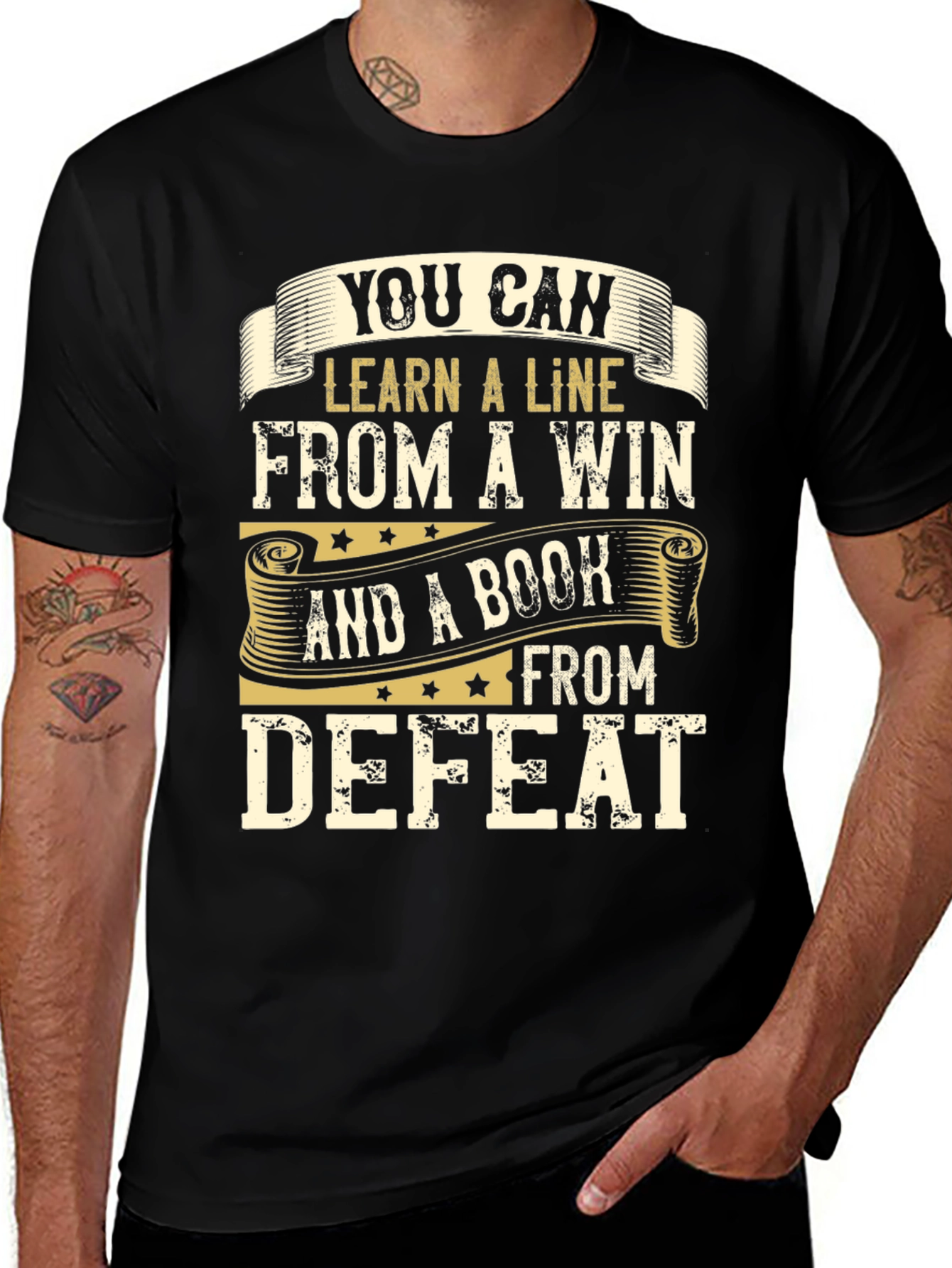 Variant 19 of Inspirational Quote Black T-Shirt