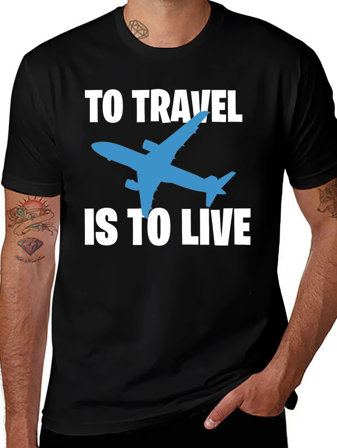 Variant 3 of To Travel is To Live Graphic Tee