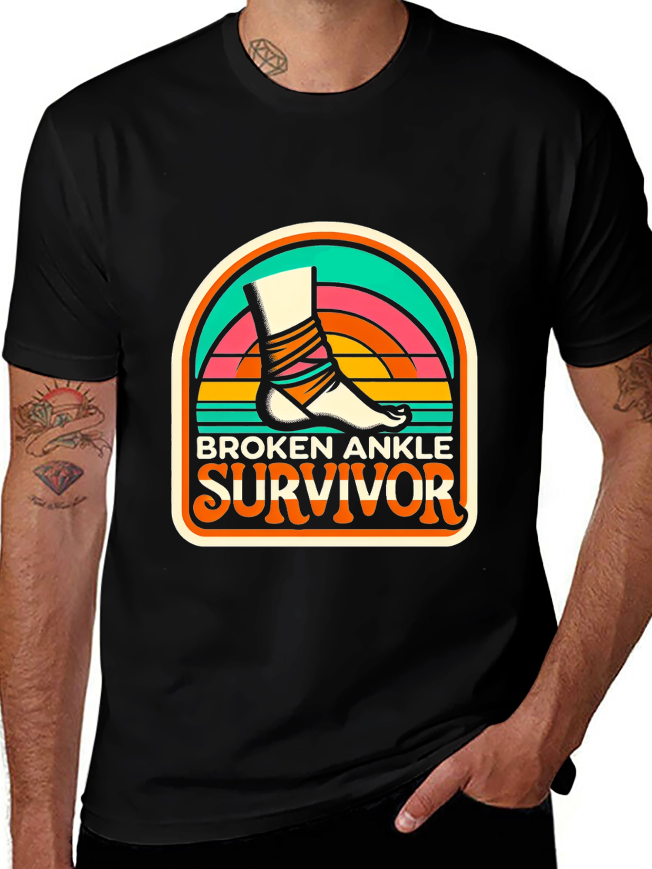 Variant 13 of Broken Ankle Survivor Graphic Tee