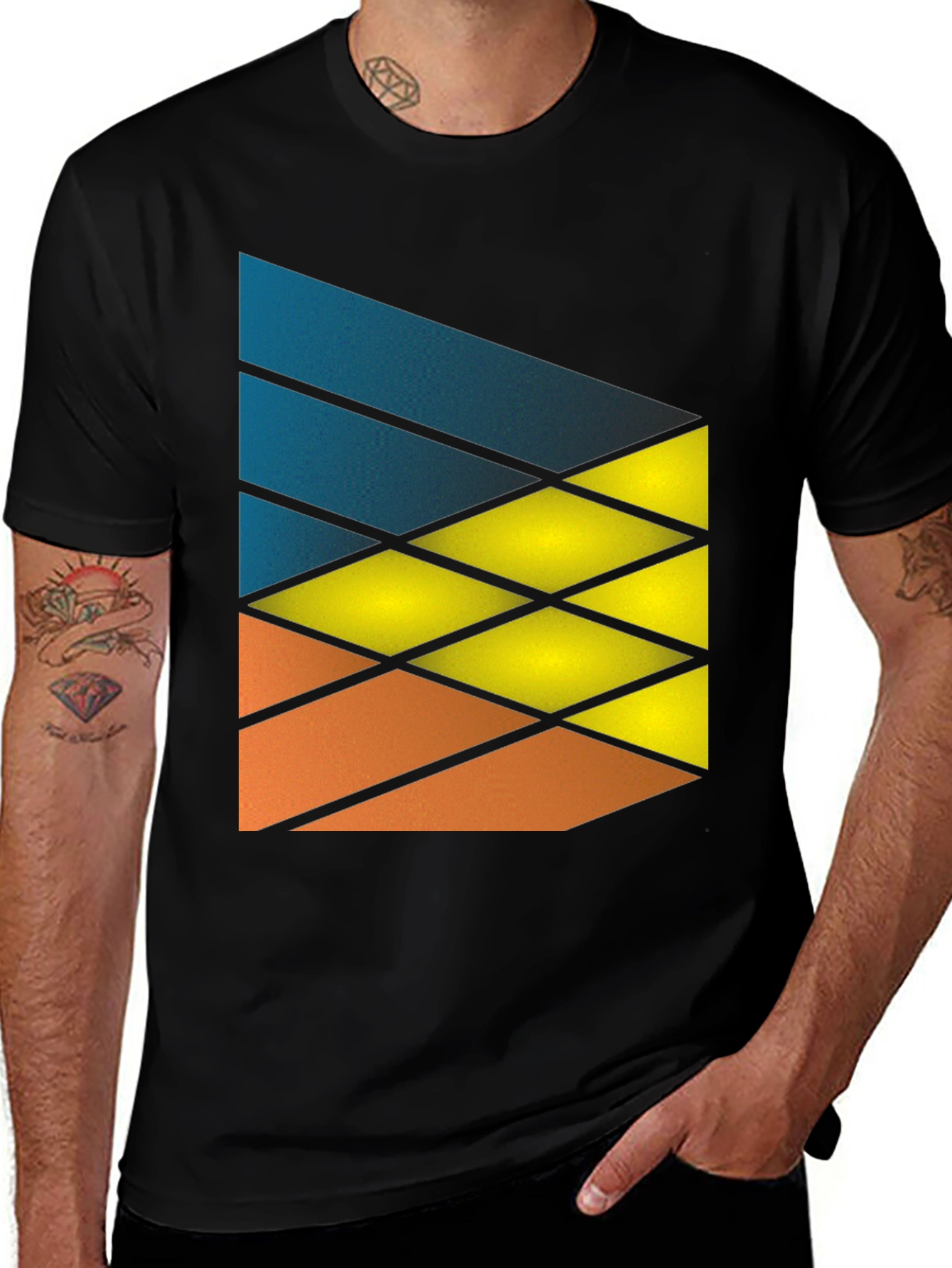 Variant 5 of Geometric Graphic Tee - Modern Design T-Shirt