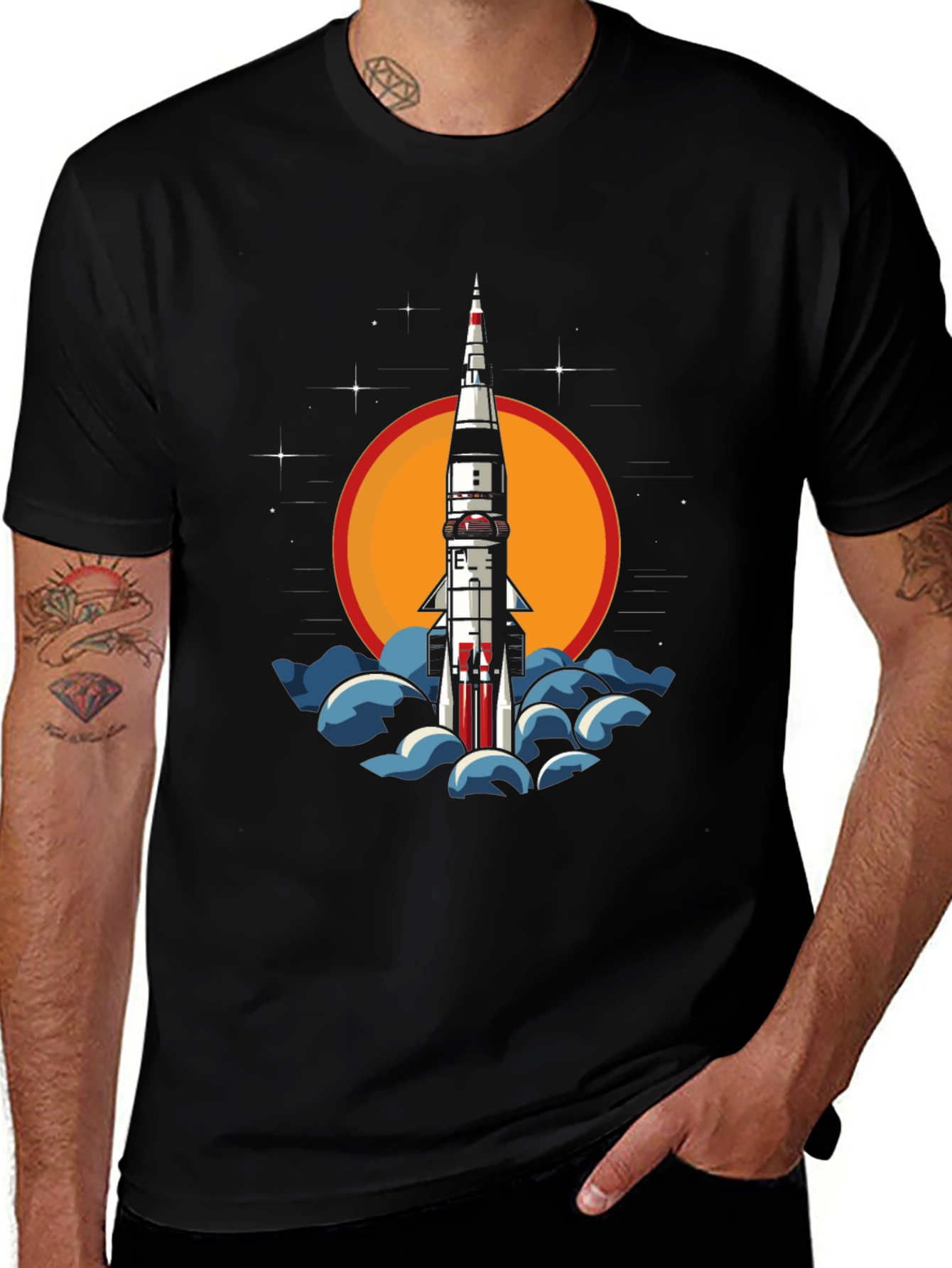 Variant 27 of Rocket Launch Graphic Tee - Space Adventure Style