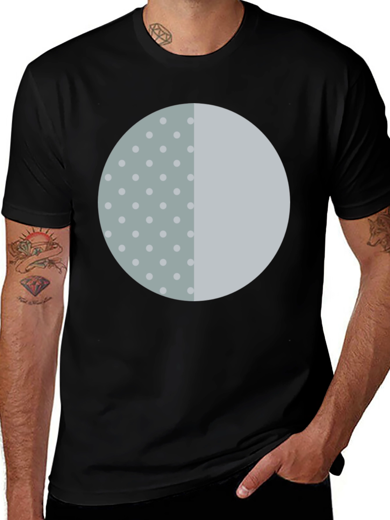 Variant 17 of Modern Circle Graphic Tee - Casual Style