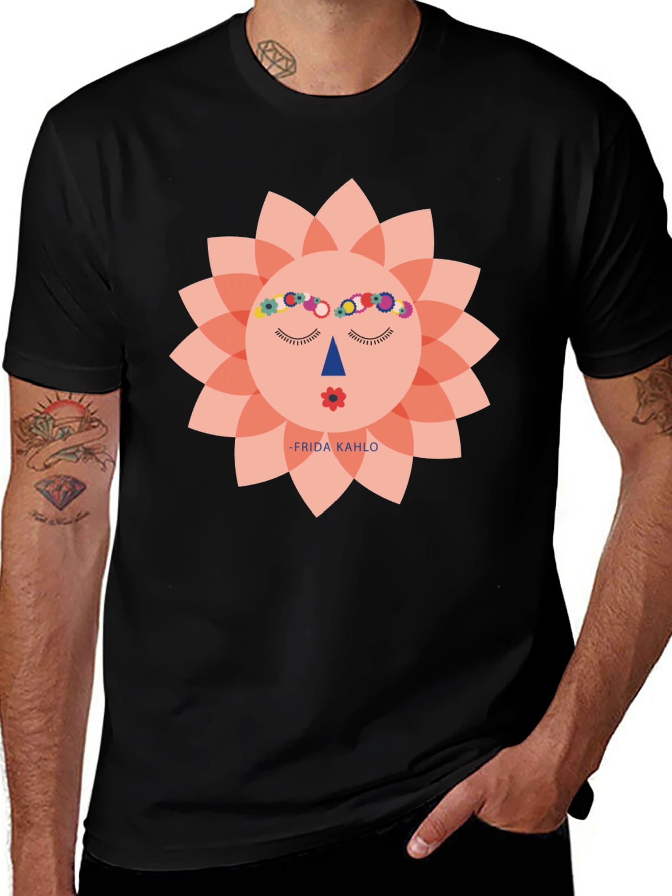 Variant 16 of Frida Kahlo Graphic Tee - Unisex Black T-Shirt