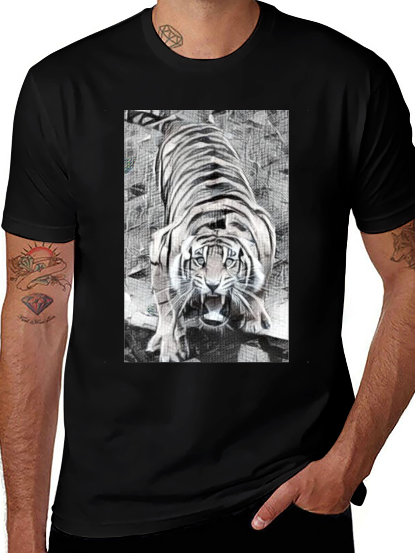 Variant 18 of Tiger Graphic Print T-Shirt