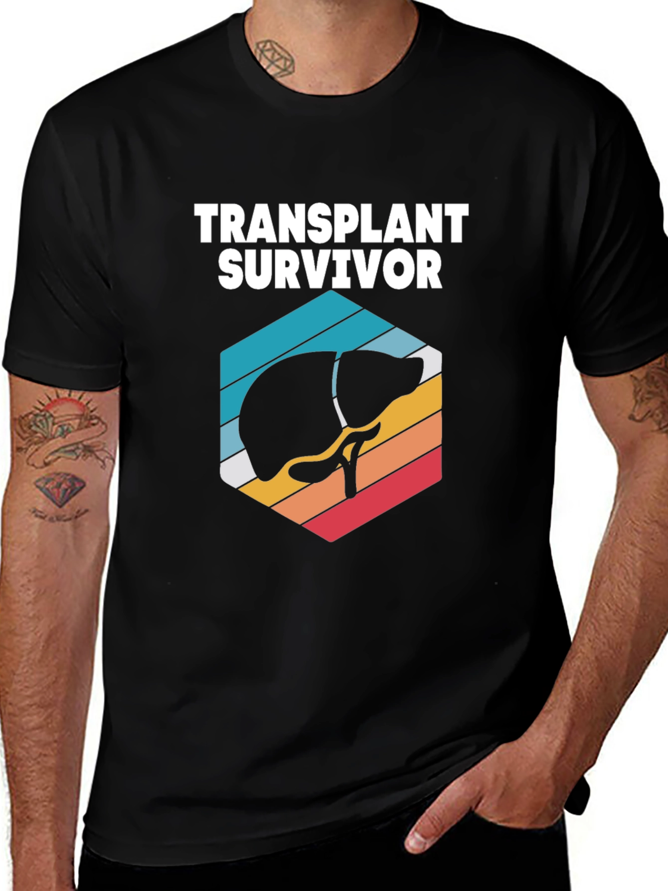 Variant 14 of Transplant Survivor T-Shirt Liver Graphic Tee