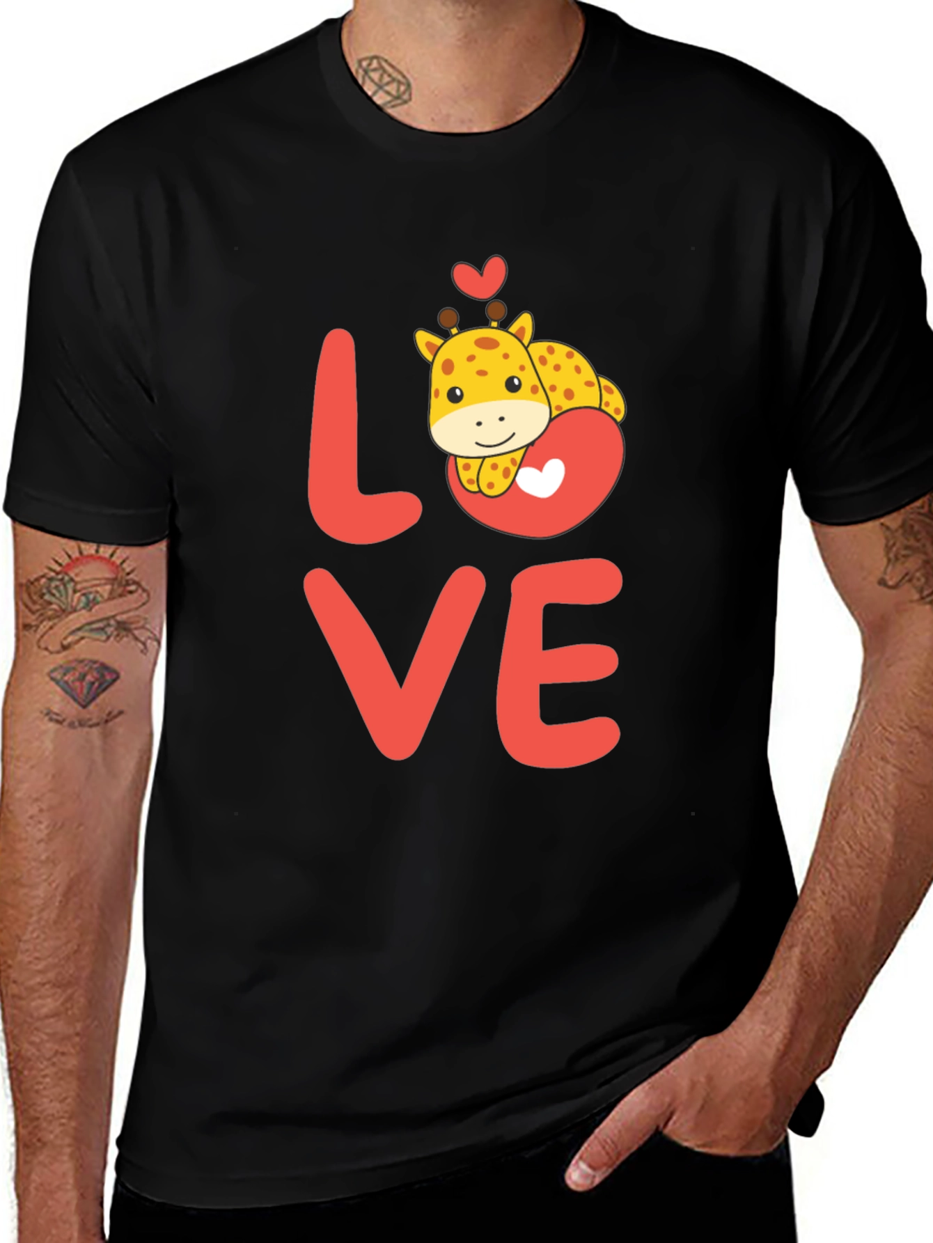 Variant 15 of Love Giraffe Heart T-Shirt