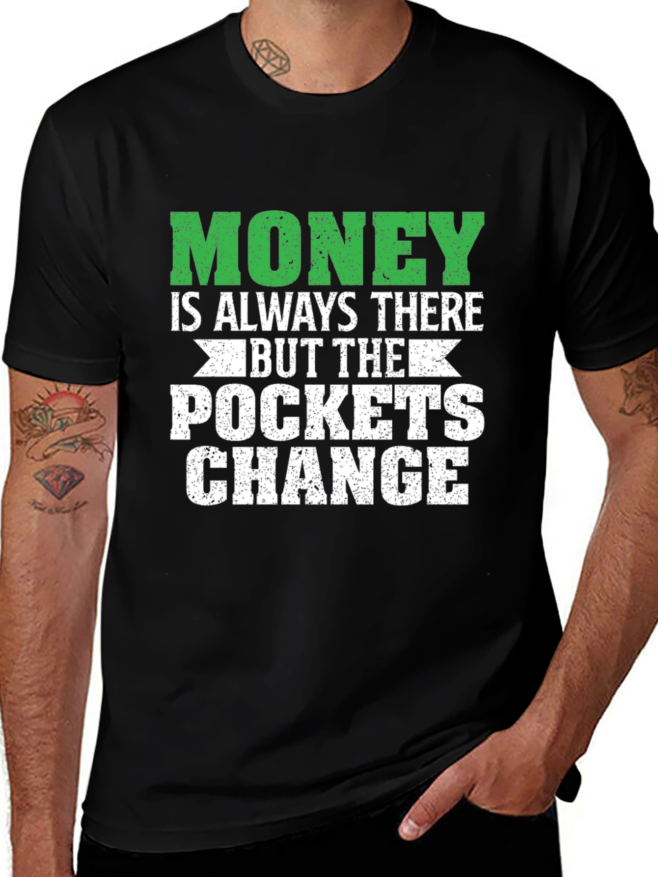 Variant 24 of Money Pockets Change Graphic T-Shirt