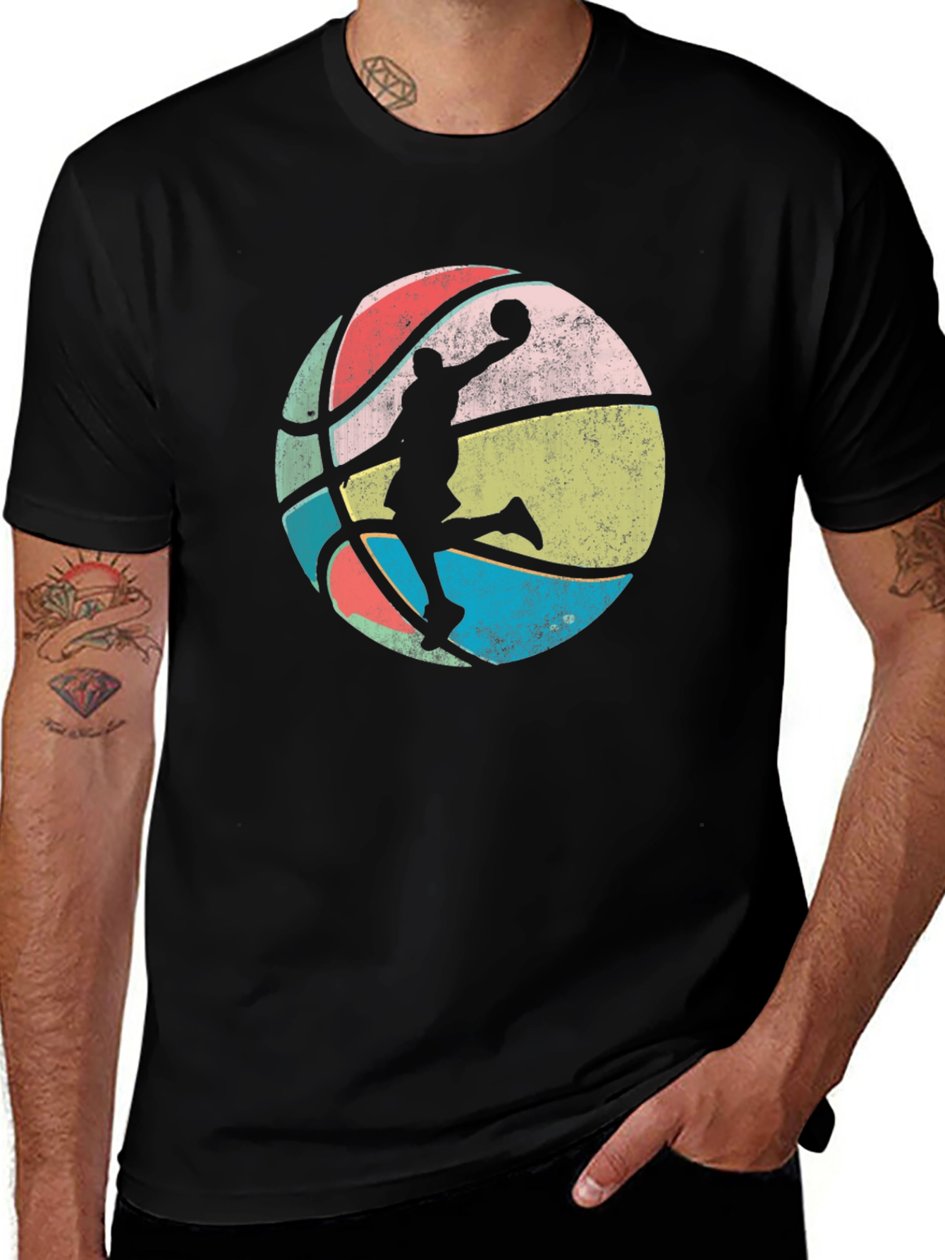 Variant 23 of Retro Basketball Player Graphic Tee