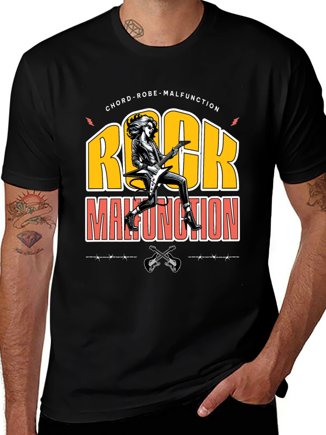 Variant 2 of Rock Malfunction Graphic Tee - Black