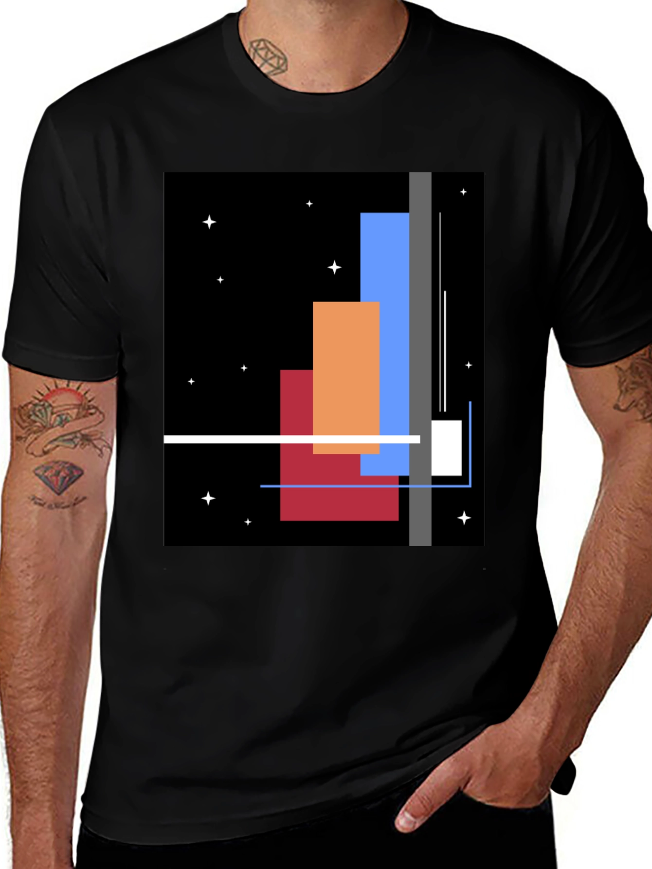 Variant 13 of Abstract Geometric Art T-Shirt - Modern Graphic Tee