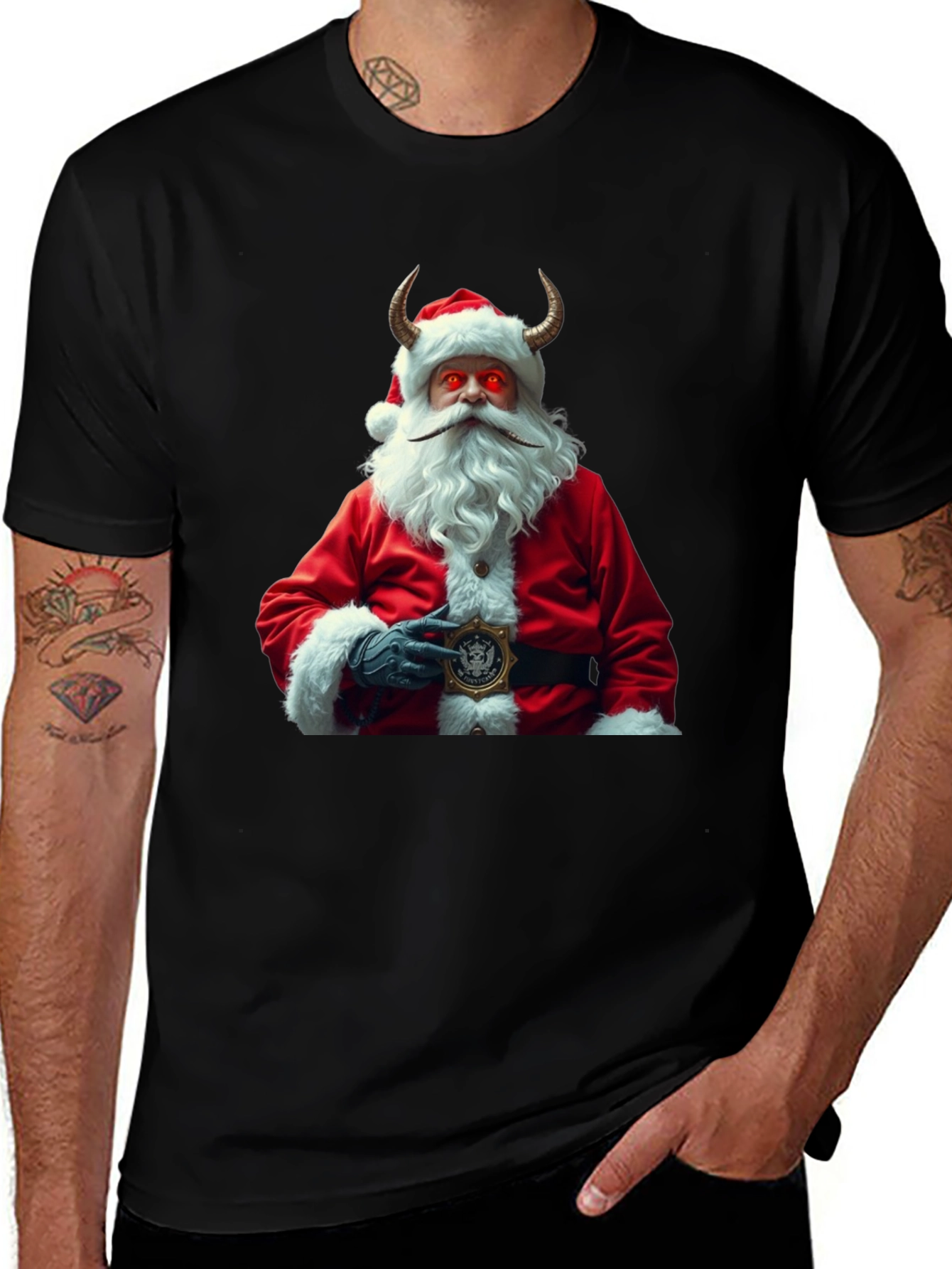 Devil Santa T-Shirt - Holiday Horror Graphic Tee