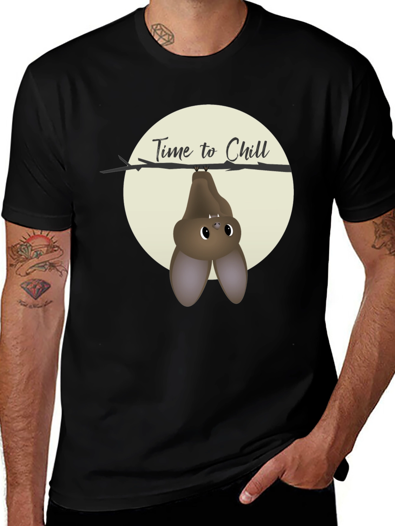 Variant 25 of Time to Chill Bat Graphic T-Shirt
