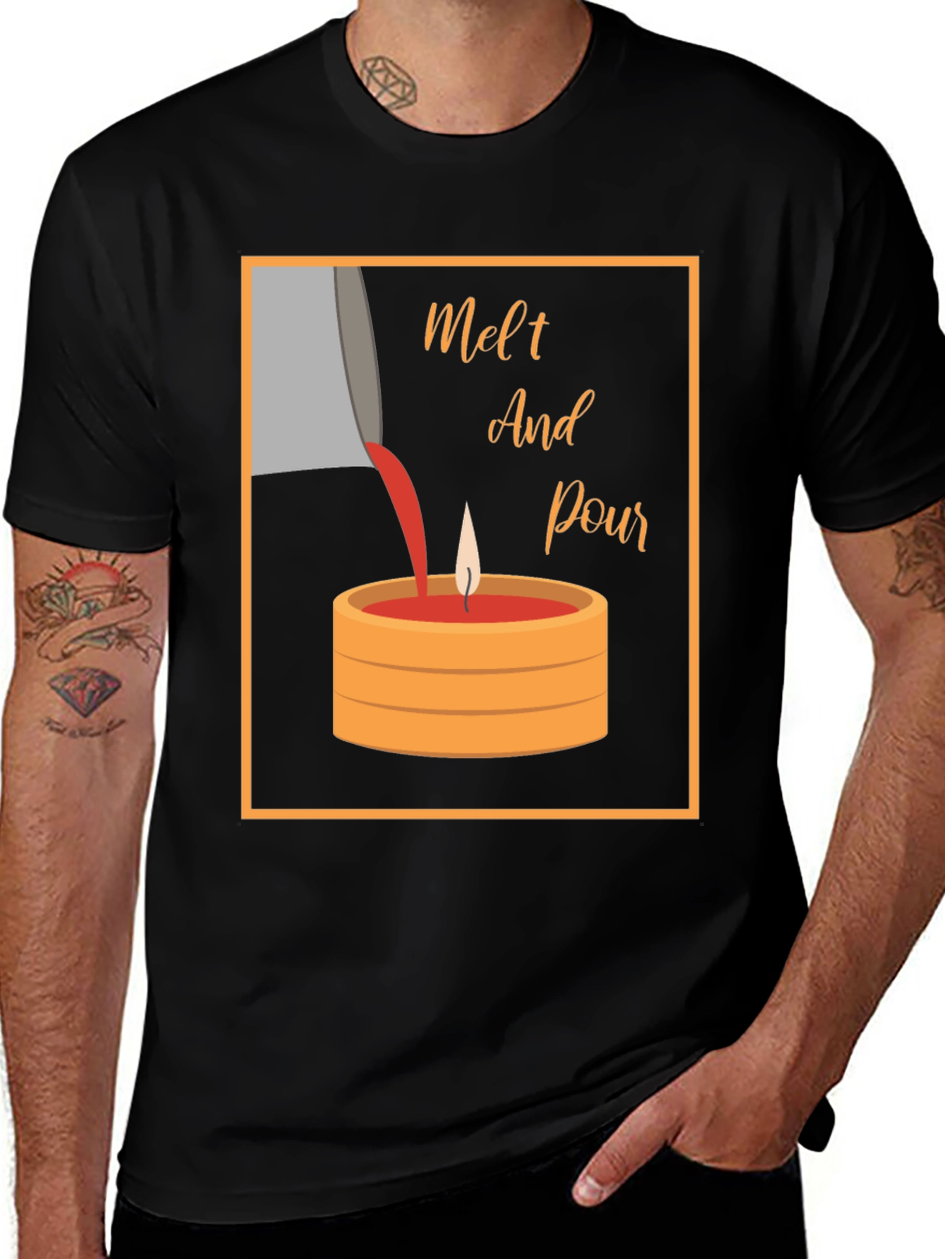Variant 21 of Melt and Pour Graphic Tee - Candle Making Shirt