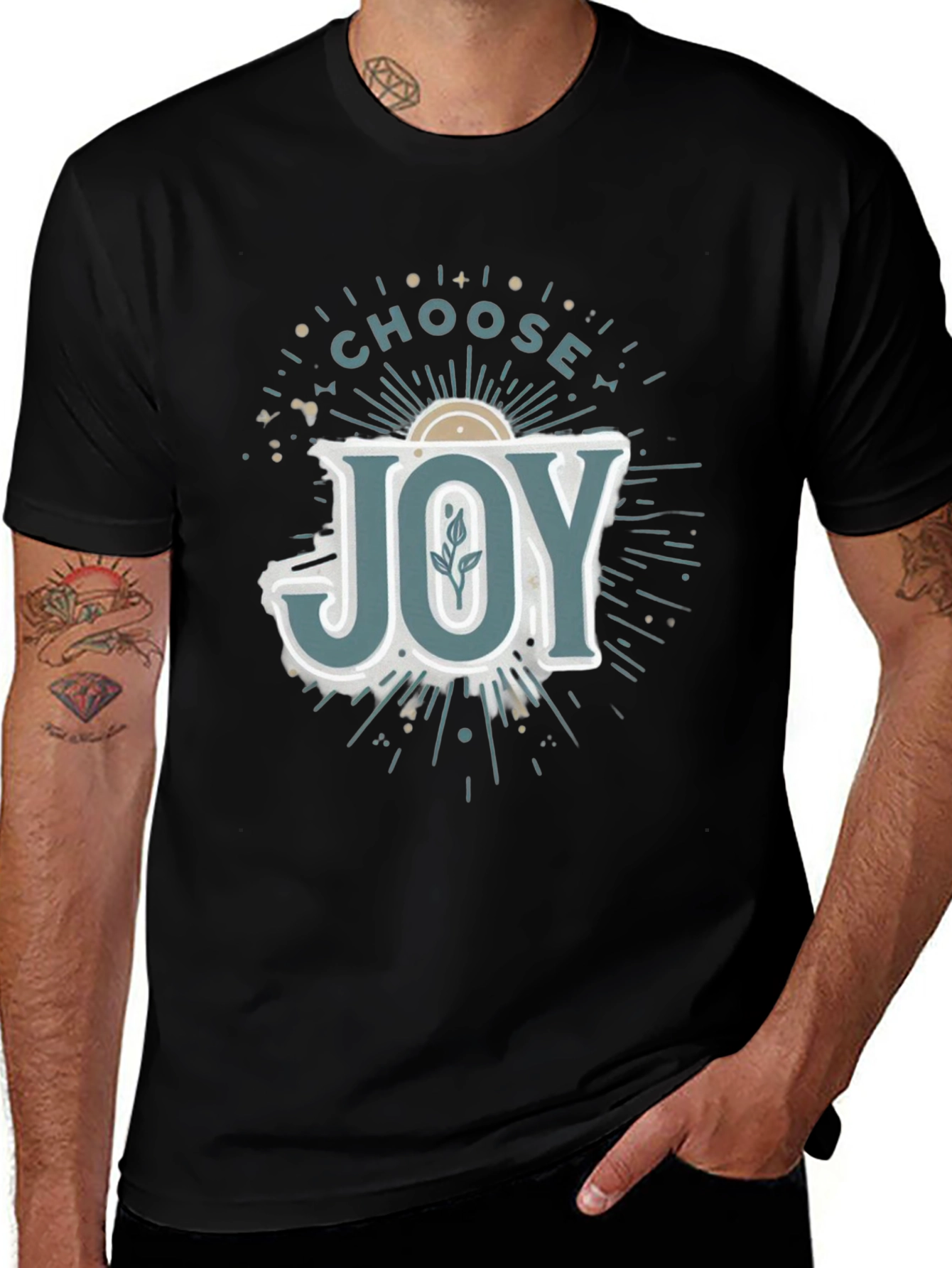 Variant 26 of Choose Joy Graphic Tee - Soft Cotton Blend