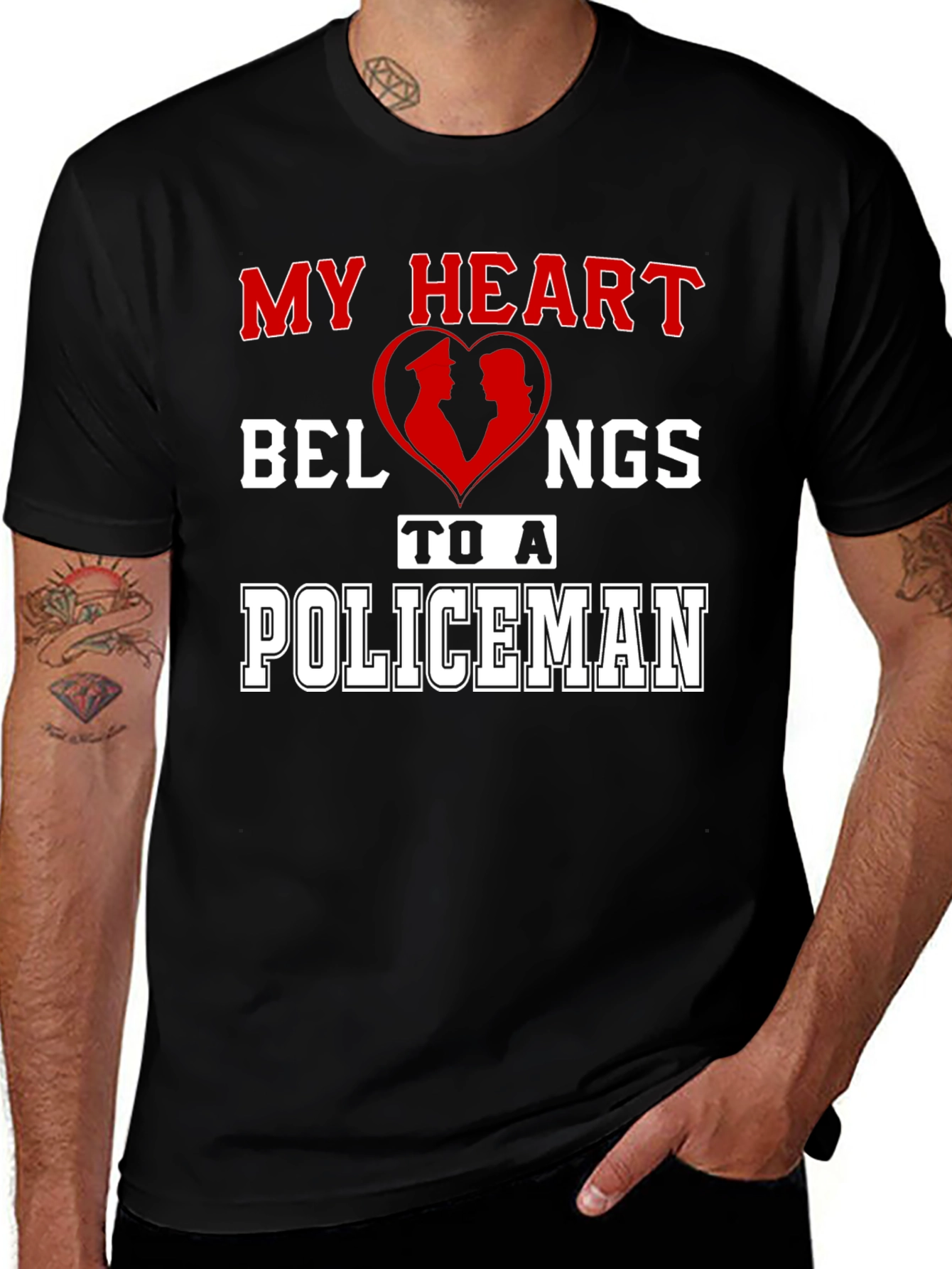 Variant 14 of My Heart Belongs to a Policeman T-Shirt