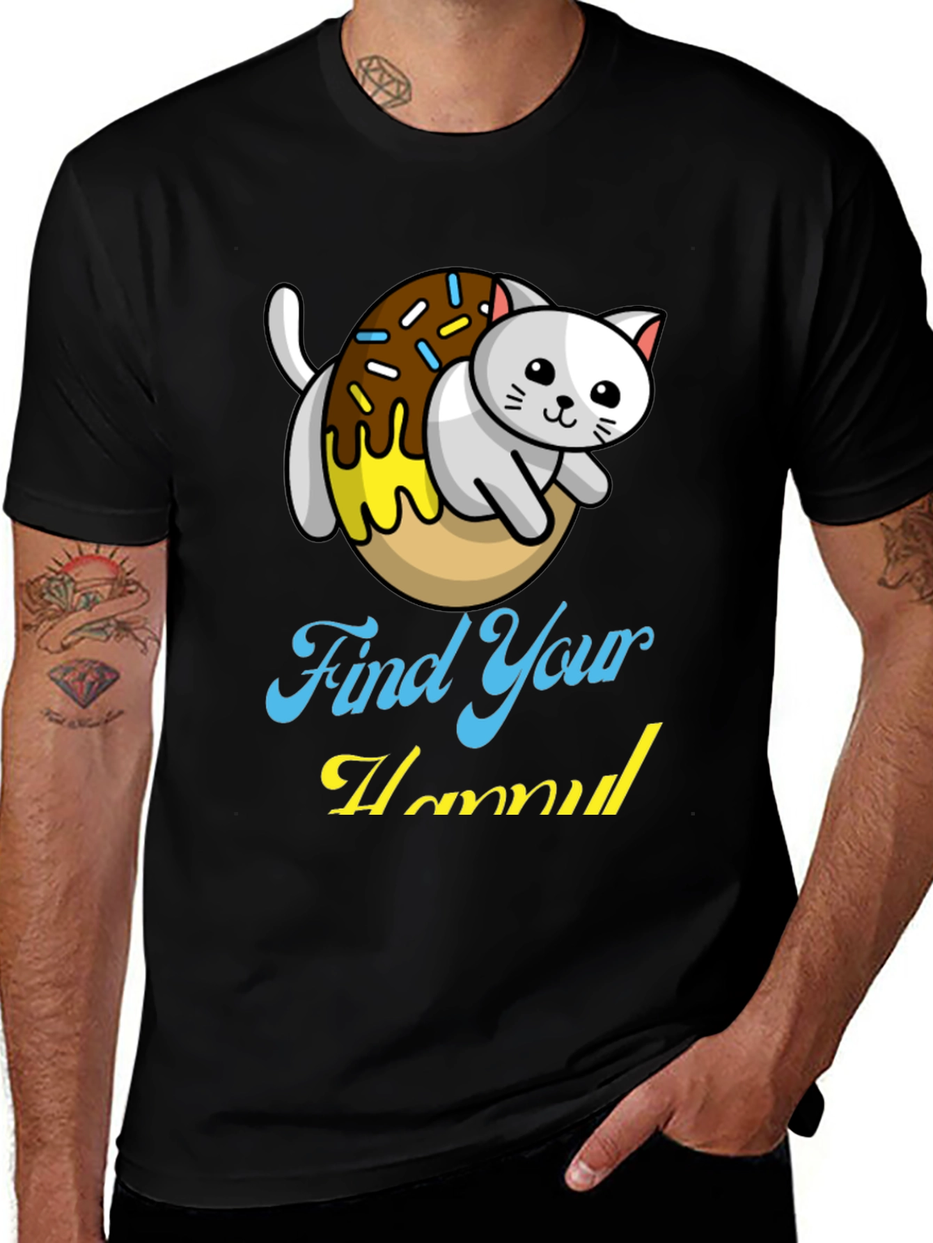 Variant 15 of Find Your Hummus Cat Donut T-Shirt