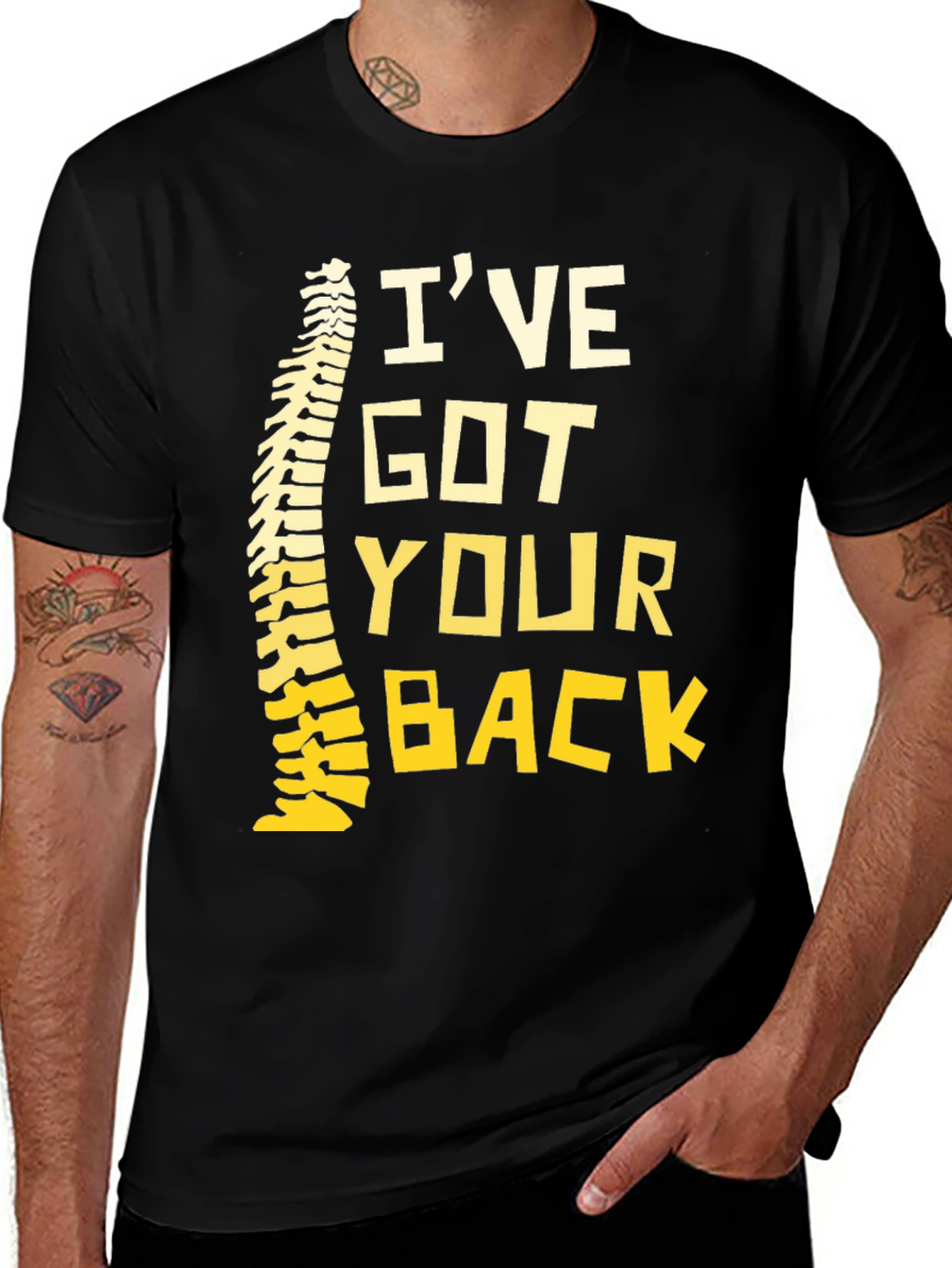 Variant 15 of Funny Chiropractic T-Shirt I've Got Your Back
