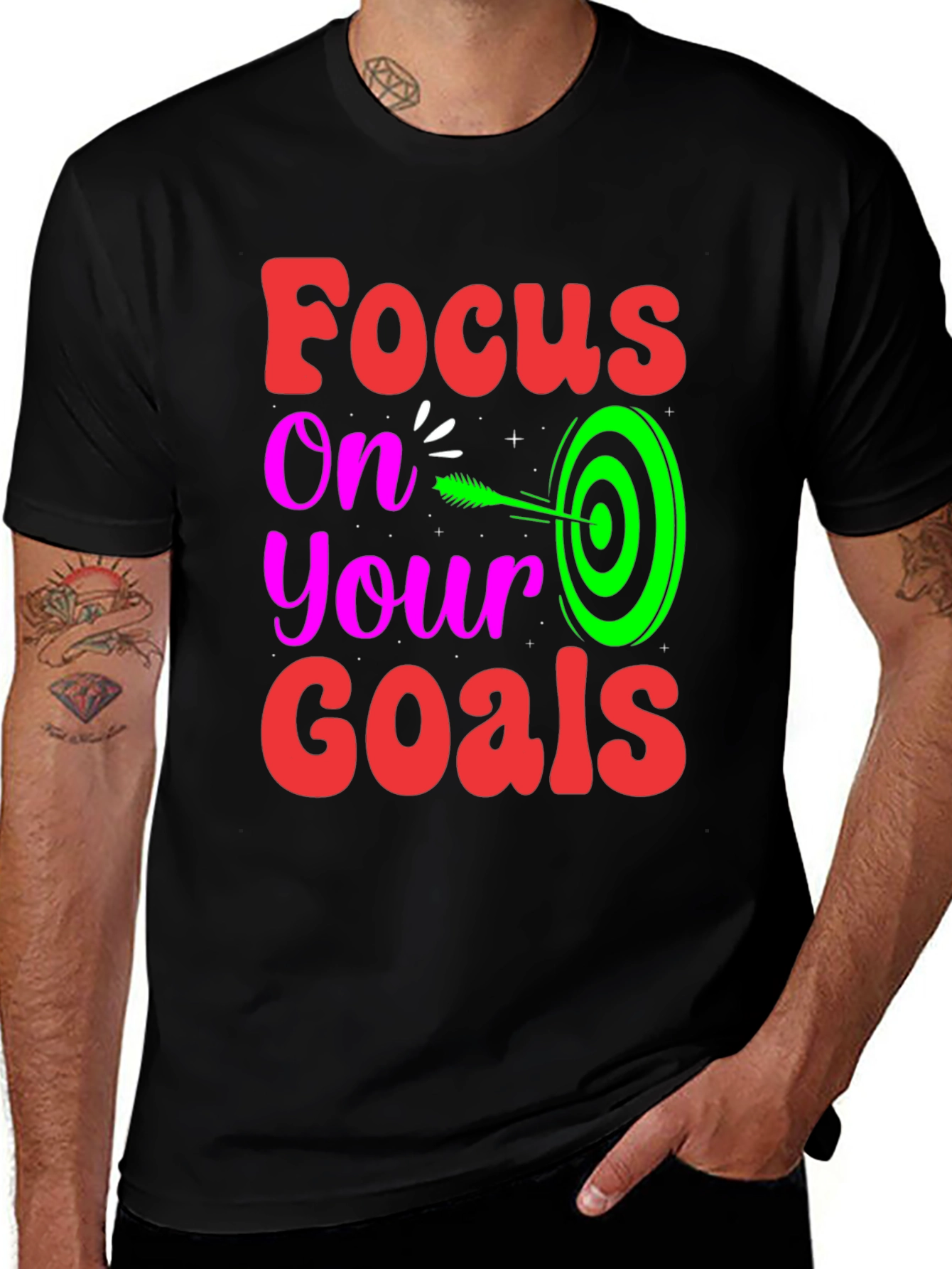 Variant 24 of Focus On Your Goals Graphic Tee