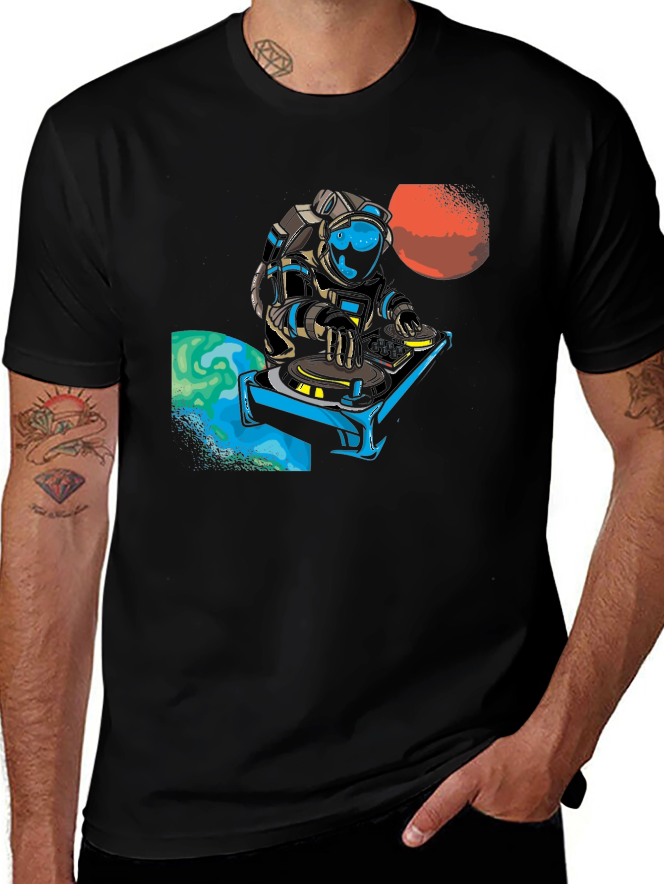 Variant 23 of Astronaut DJ Graphic Tee - Space Music Lover T-Shirt