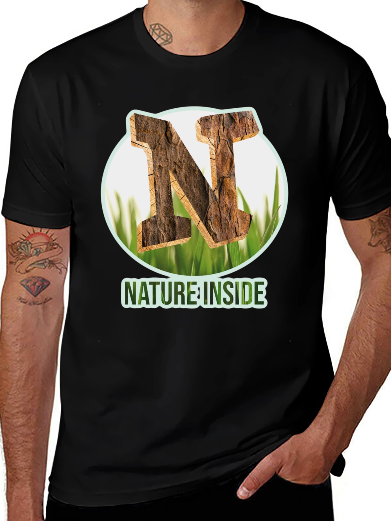 Variant 5 of Nature Inside Black T-Shirt