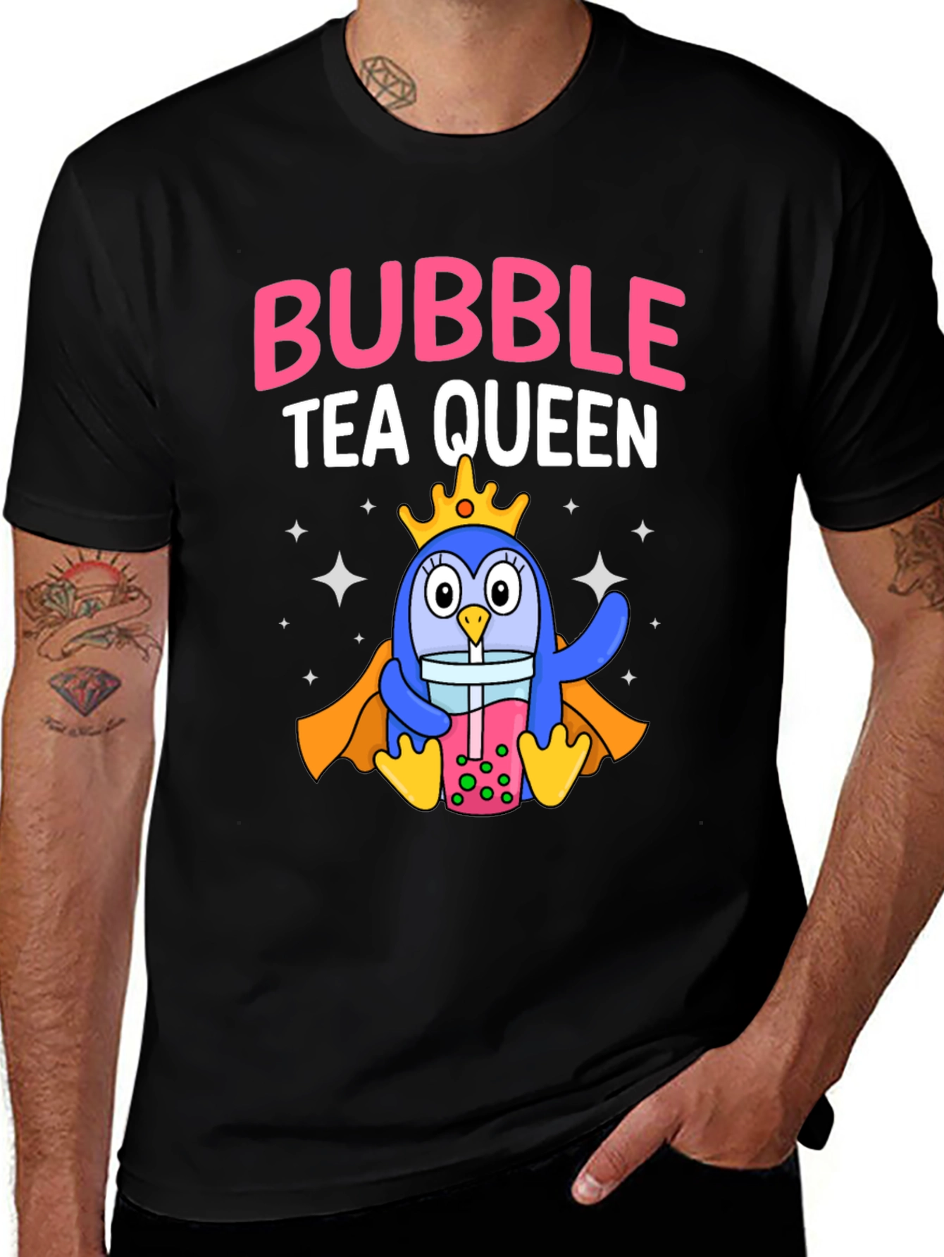 Variant 29 of Bubble Tea Queen Penguin Graphic T-Shirt