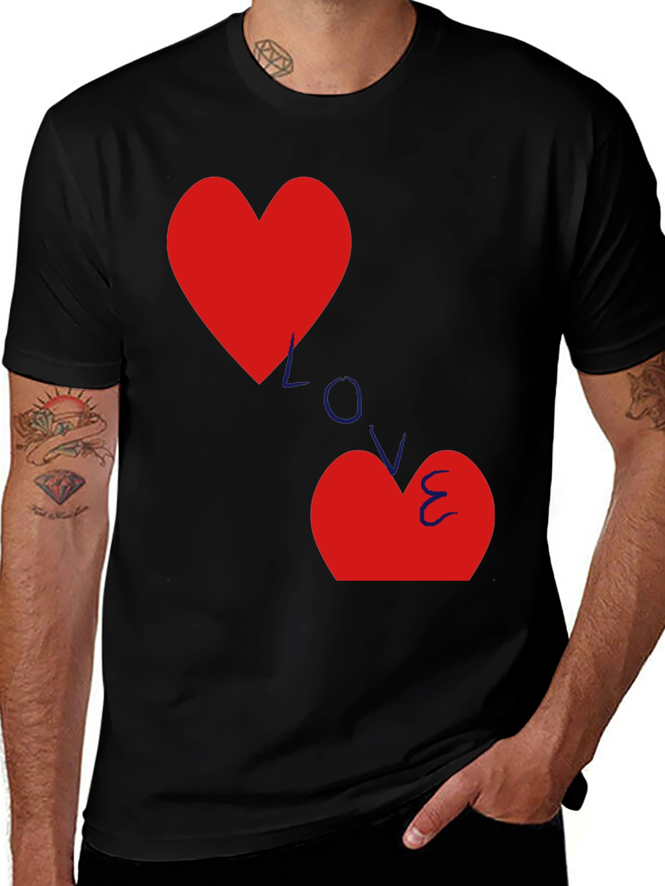 Variant 8 of Love Heart Graphic T-Shirt - Stylish Casual Tee