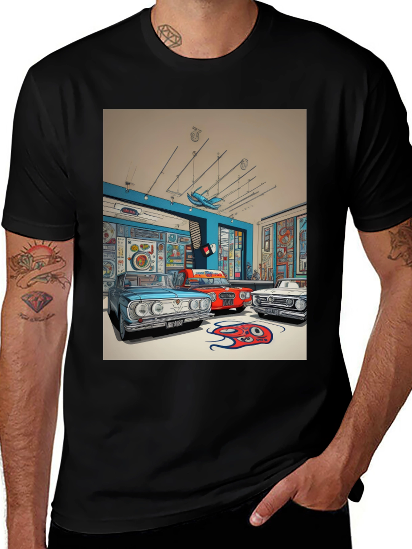 Variant 4 of Vintage Car Art Tee