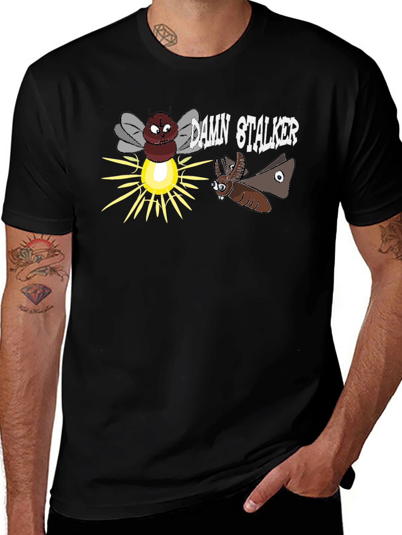 Damn Stalker T-Shirt Funny Insect Pun Tee
