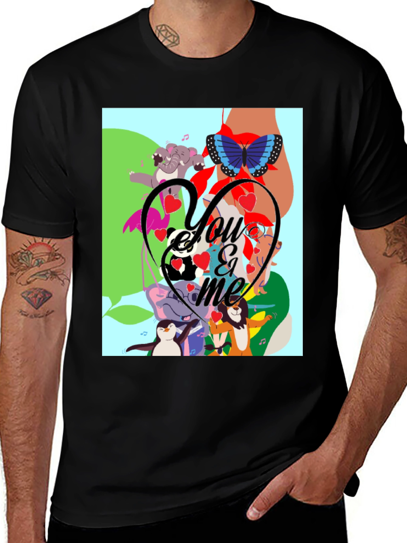 Variant 3 of You & Me Cartoon Animal T-Shirt