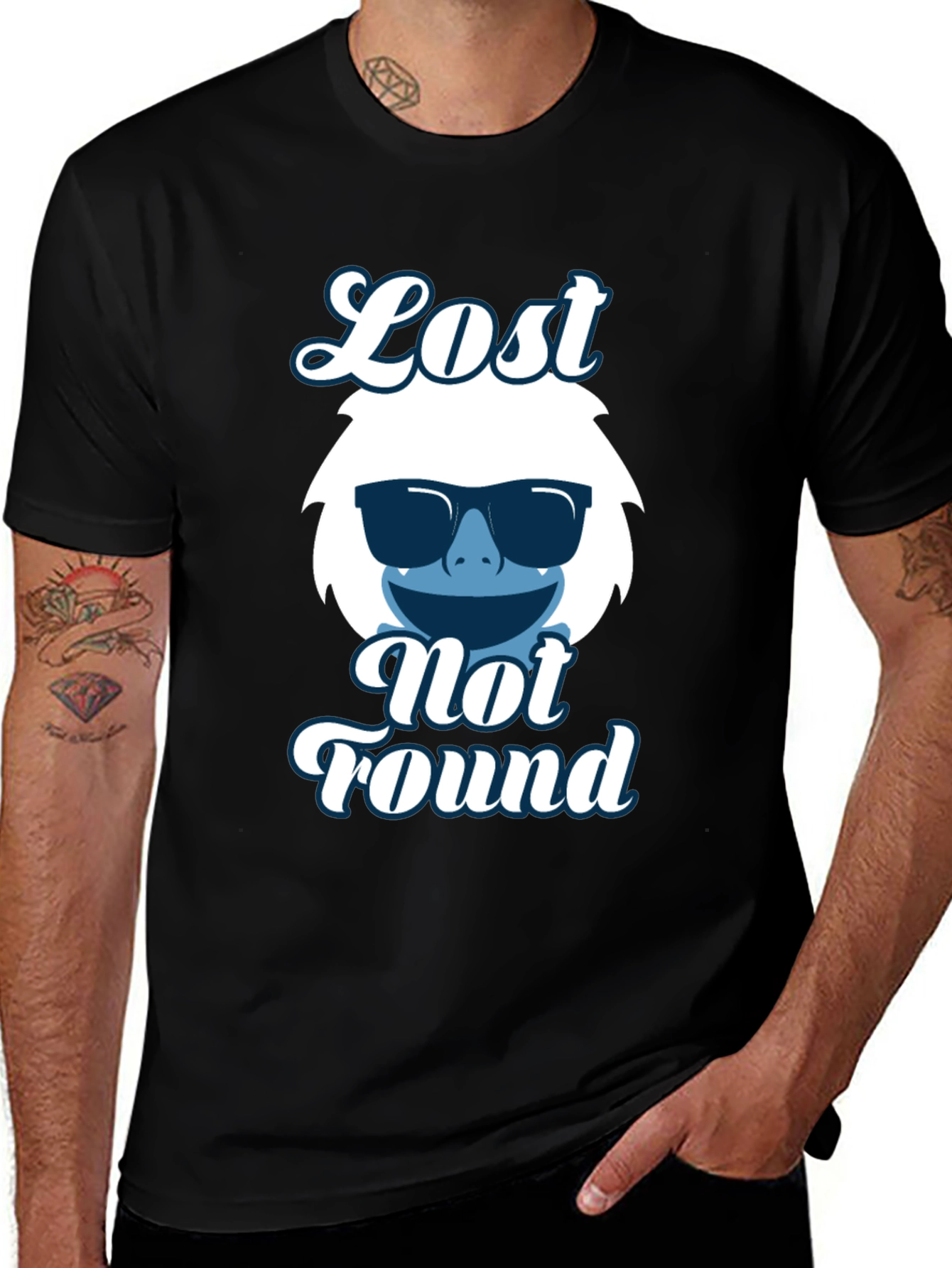 Variant 2 of Lost Not Found Yeti Graphic Tee - Black