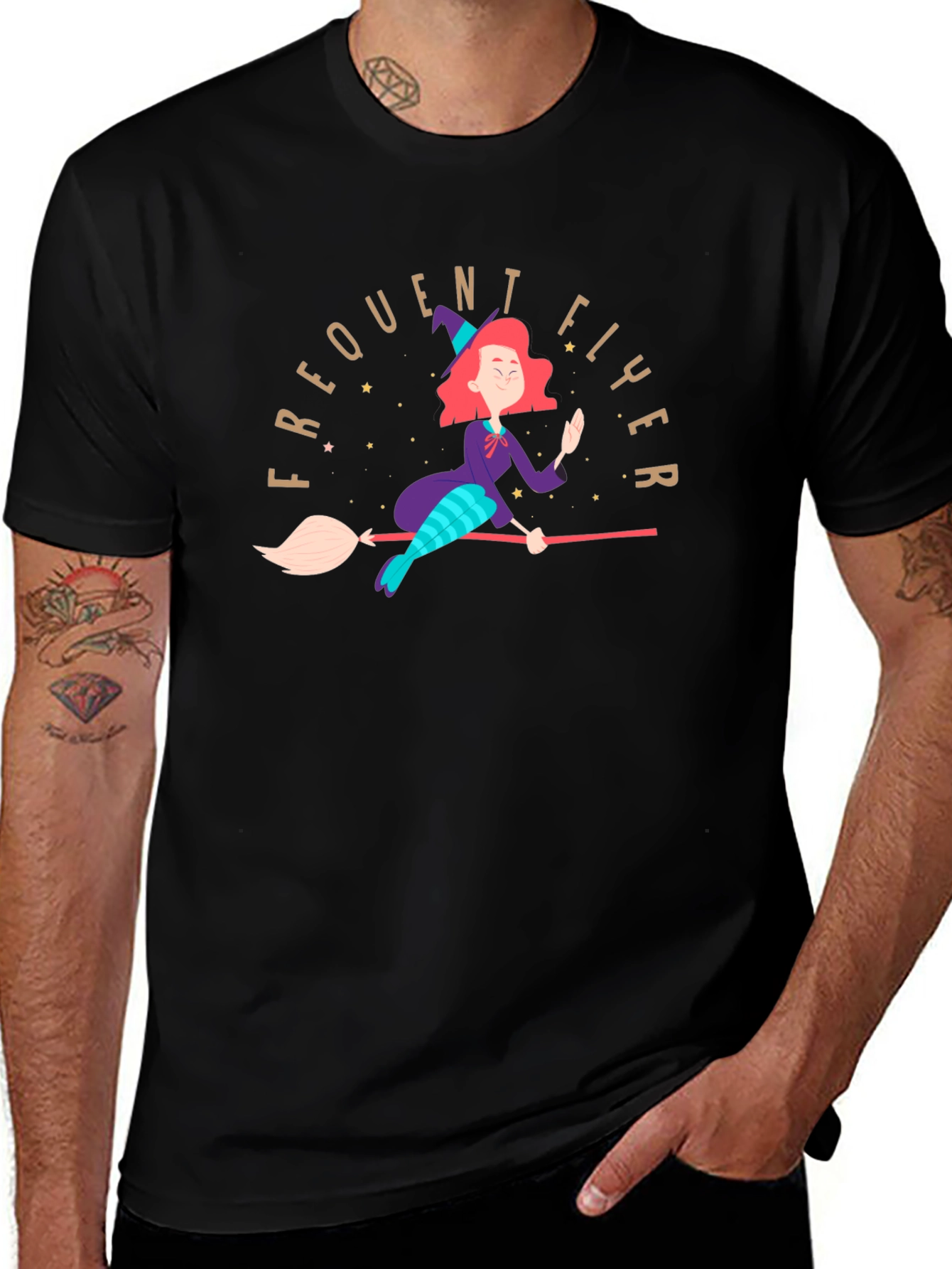 Variant 29 of Frequent Flyer Witch Graphic Tee