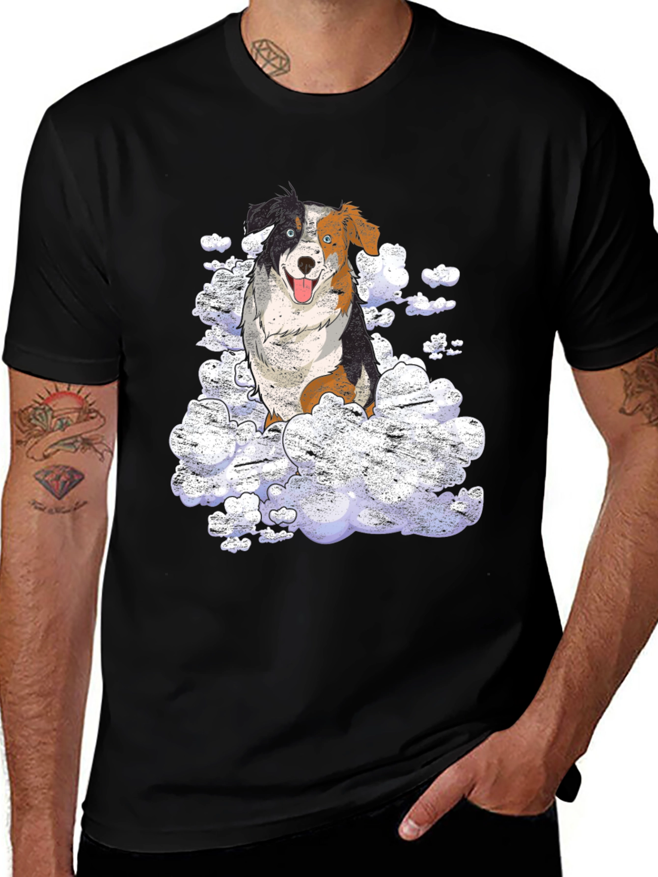 Variant 4 of Cloud Dog T-Shirt -  Cute Dog Design
