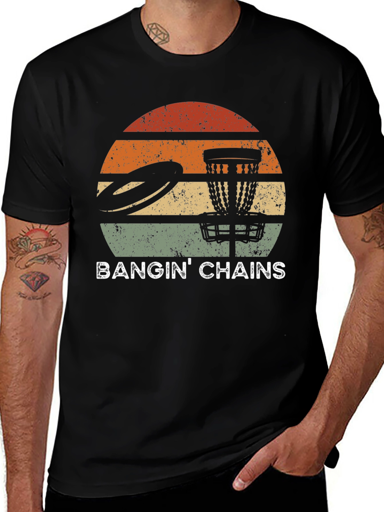 Variant 17 of Banging Chains Disc Golf Graphic Tee