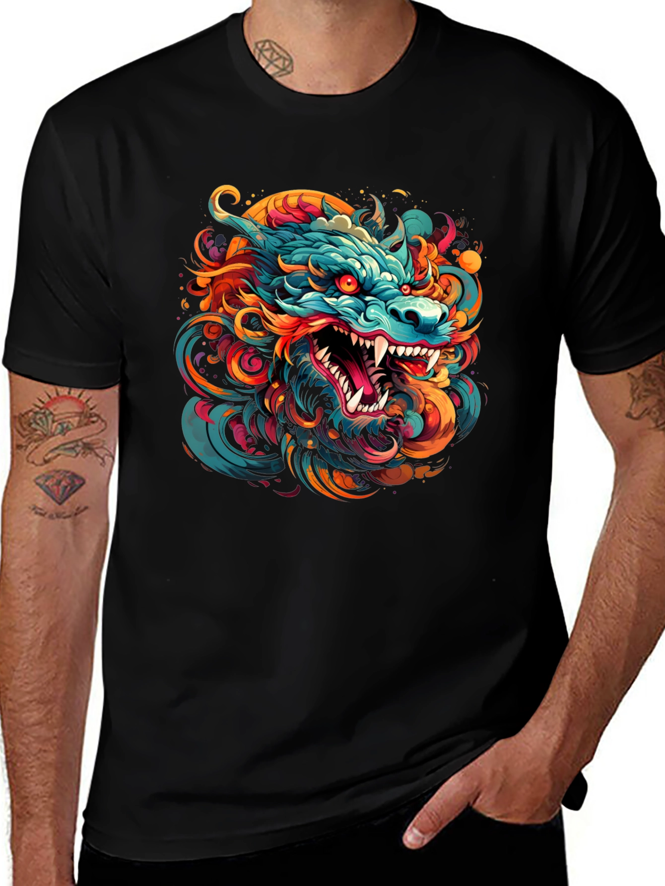 Variant 11 of Dragon Graphic Tee - Stylish and Bold Design