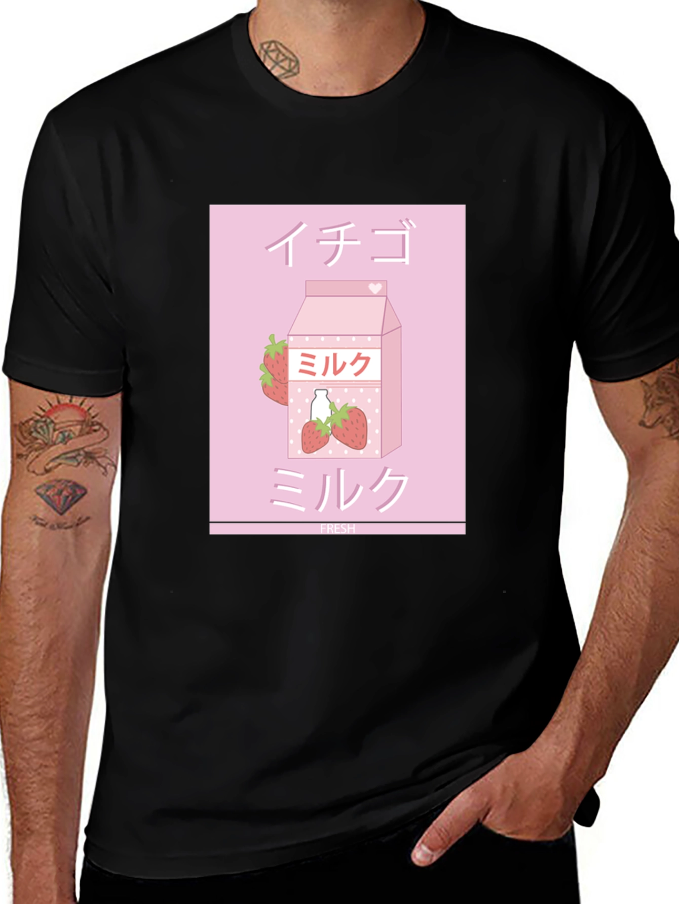 Strawberry Milk T-Shirt Anime Pastel Goth Tee