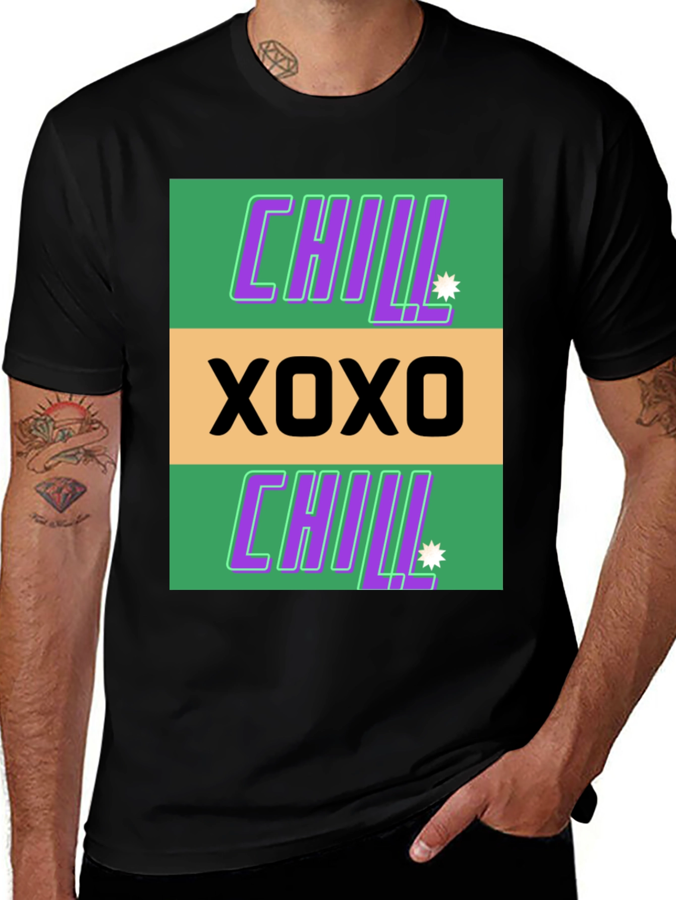 Variant 28 of Chill XOXO Graphic Tee - Relaxed Style