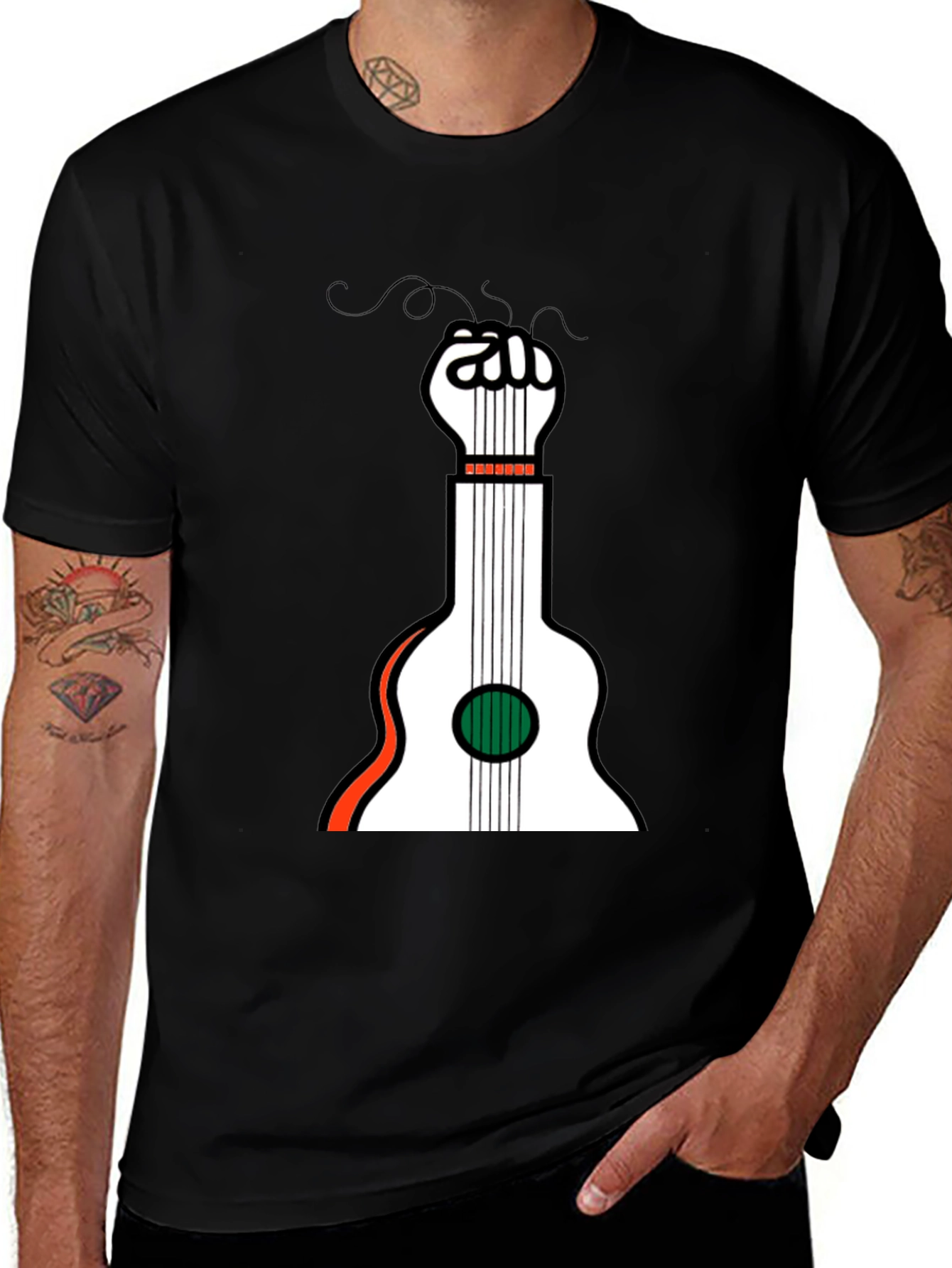 Variant 16 of Guitar Fist Graphic Tee - Music & Protest