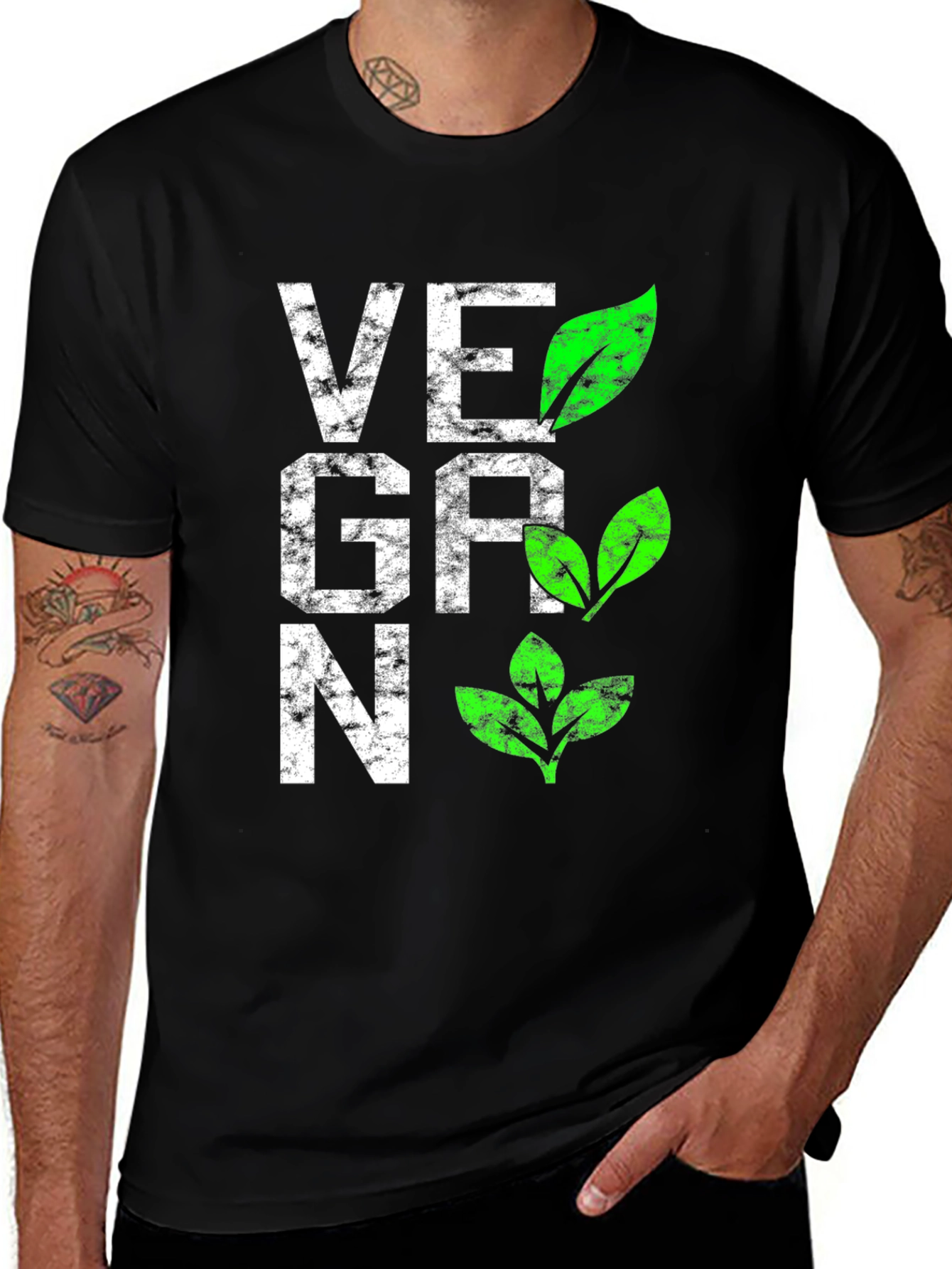Variant 11 of Vegan Leaf Graphic T-Shirt