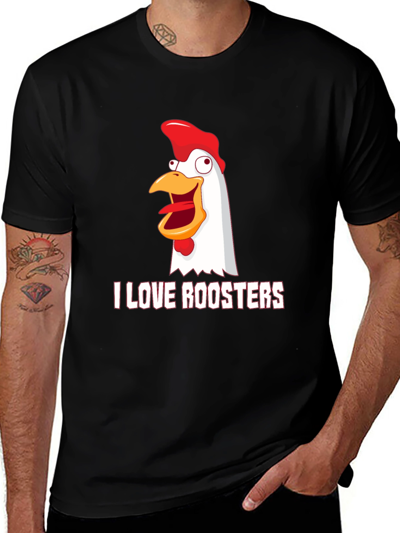 Variant 6 of Funny Rooster Graphic Tee - I Love Roosters T-Shirt