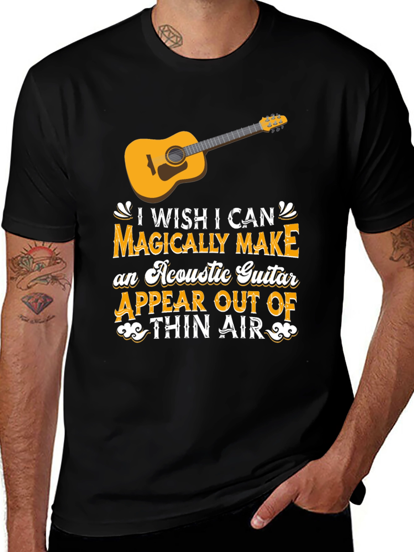 Variant 3 of Acoustic Guitar Magic T-Shirt - Musician's Tee
