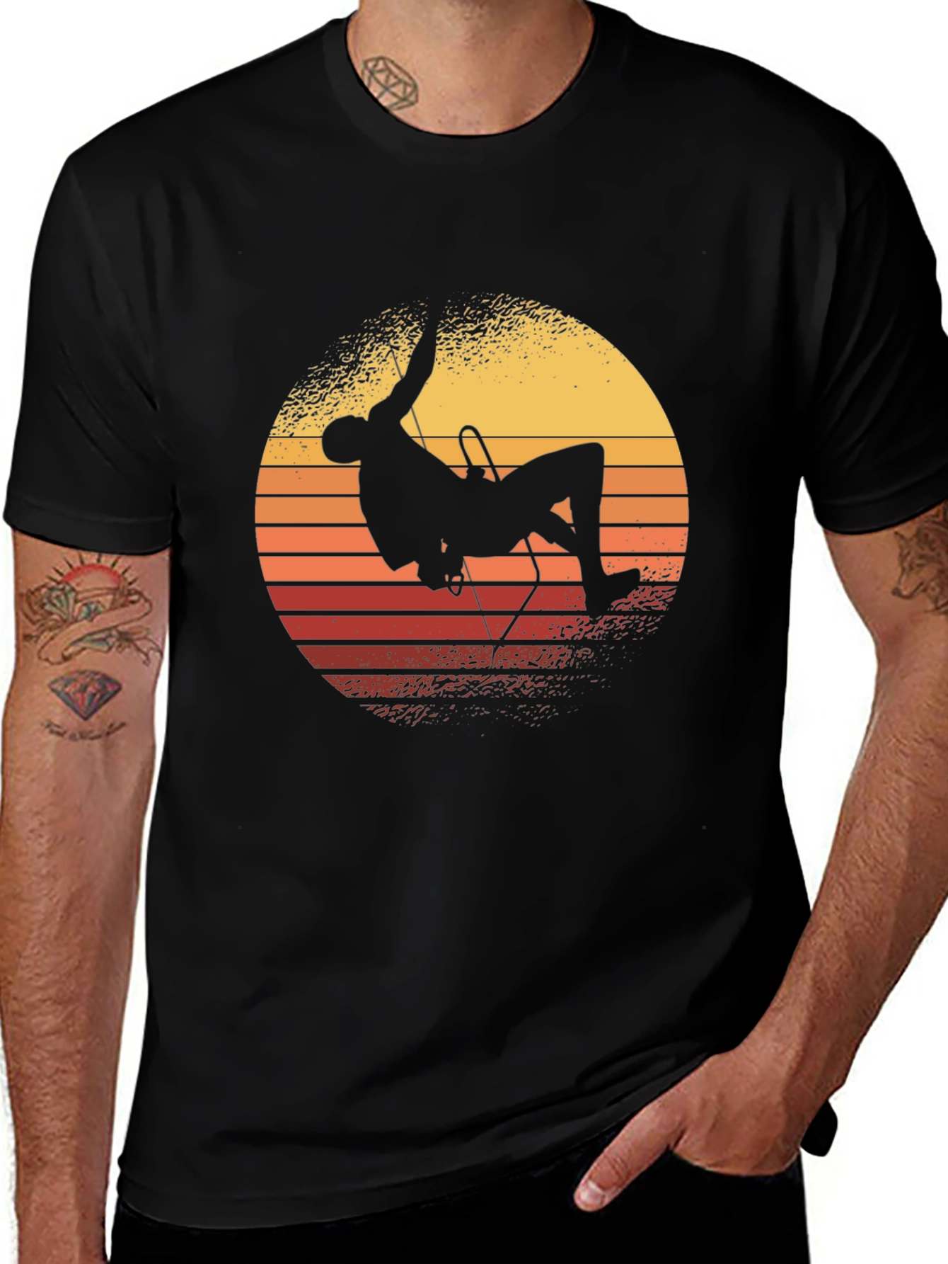 Variant 28 of Climbing Sunset T-Shirt - Adventure Tee